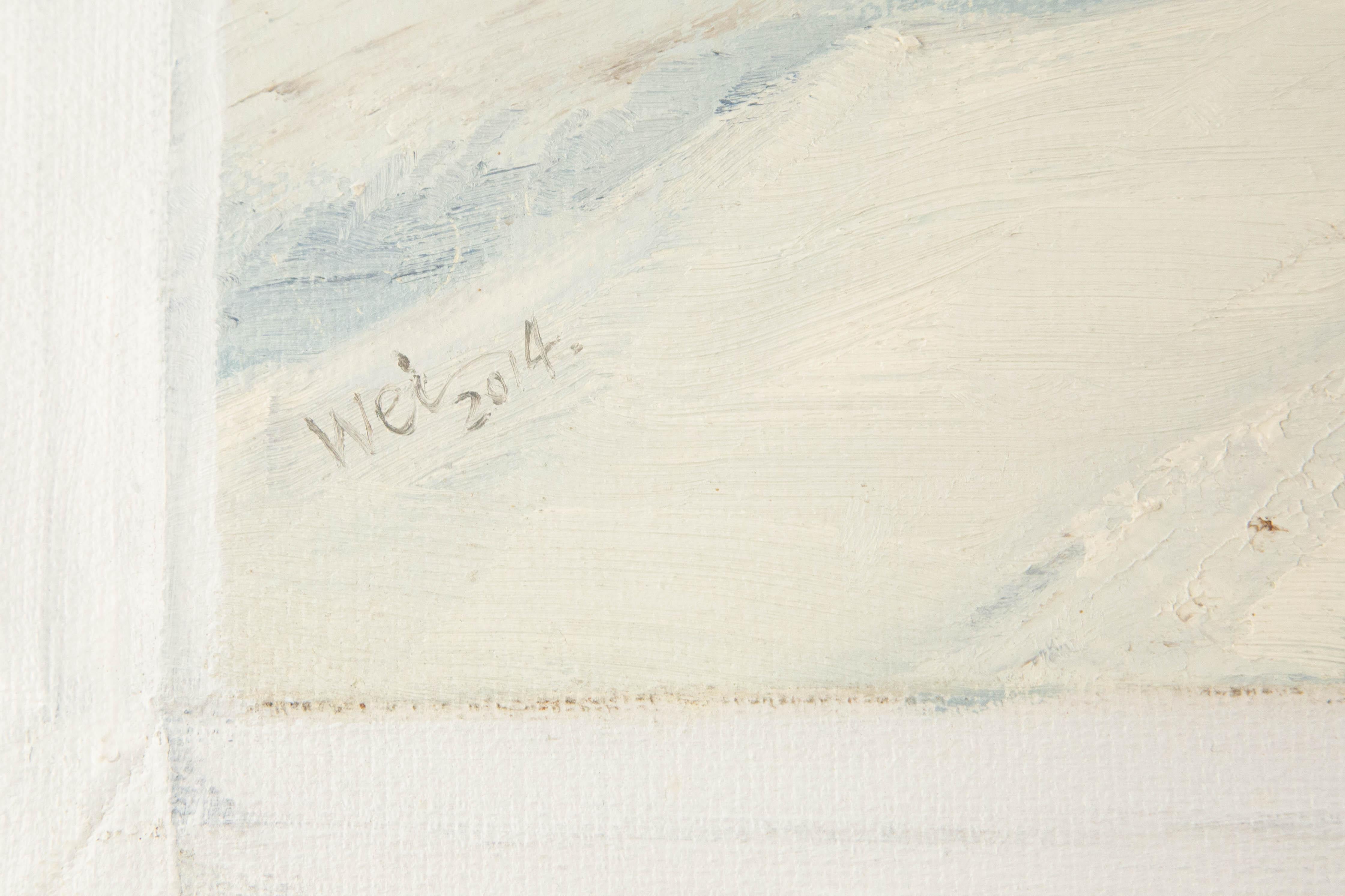Wei Wang Landschaft, Original, Öl auf Leinwand, „Glacier“, Wei Wang im Angebot 6