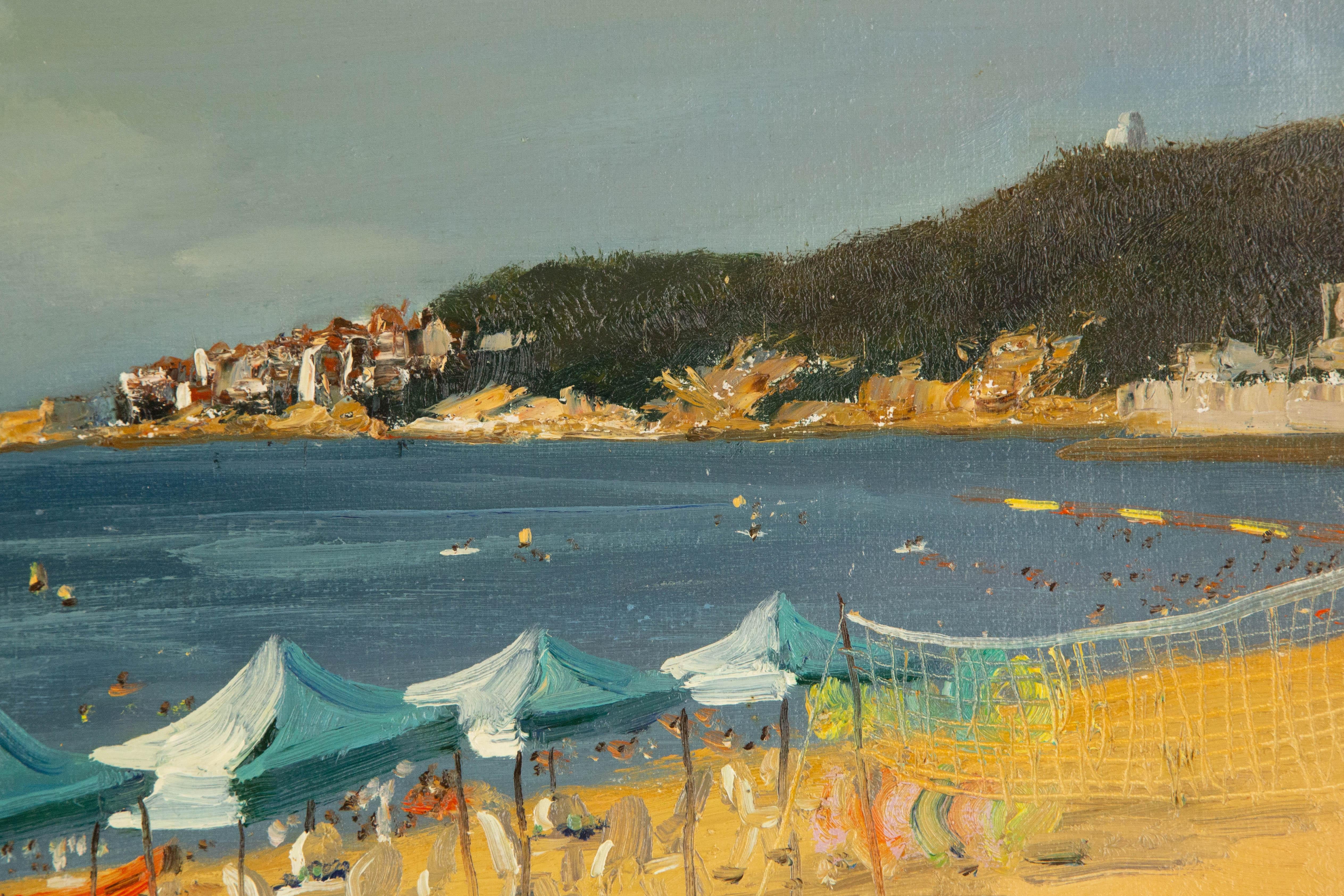 Wei Wang Waterscape Original Oil On Canvas 