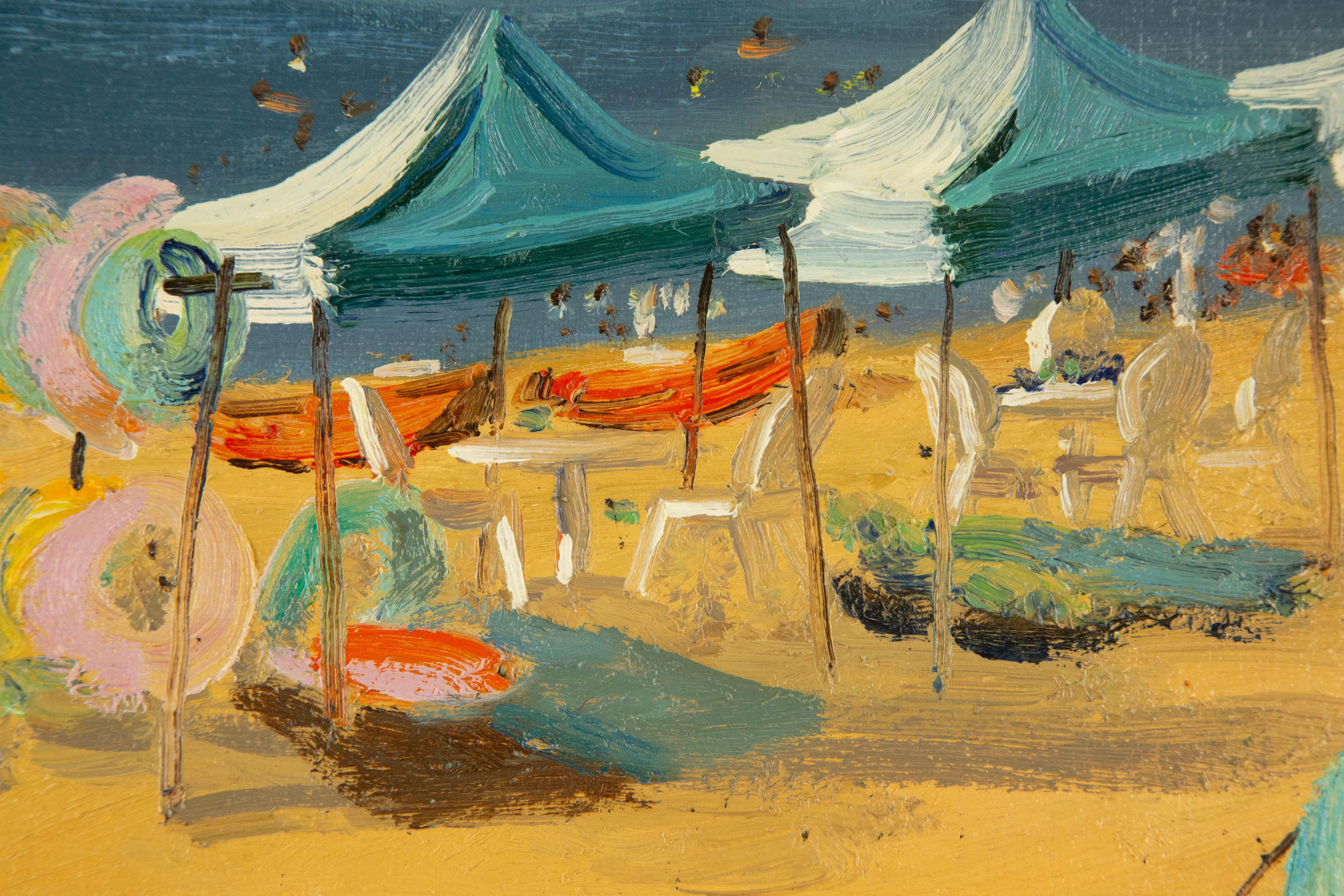 Wei Wang Waterscape Original Oil On Canvas 