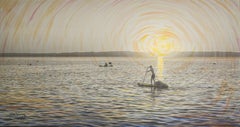 Coucher de soleil sur le lac (Hongrie)