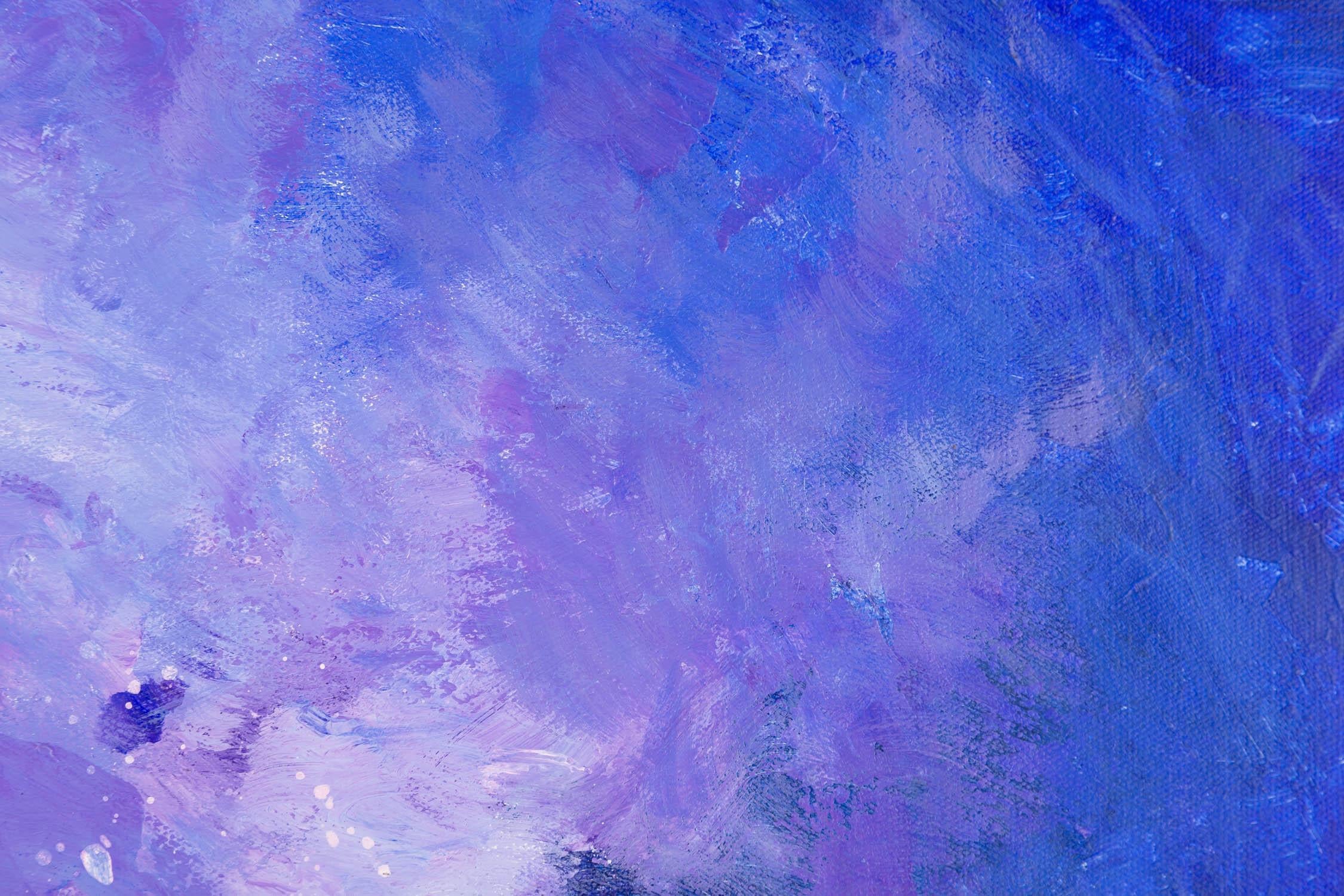 Wei Zhang Abstraktes expressionistisches Original-Ölgemälde „Cosmic Color“ von Wei Zhang im Angebot 3