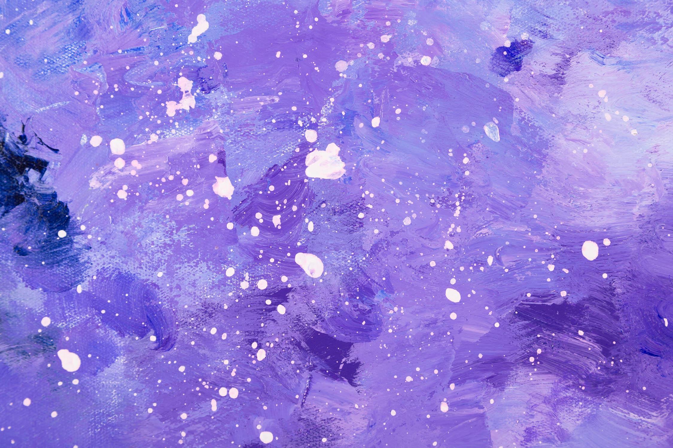 Wei Zhang Abstraktes expressionistisches Original-Ölgemälde „Cosmic Color“ von Wei Zhang im Angebot 4