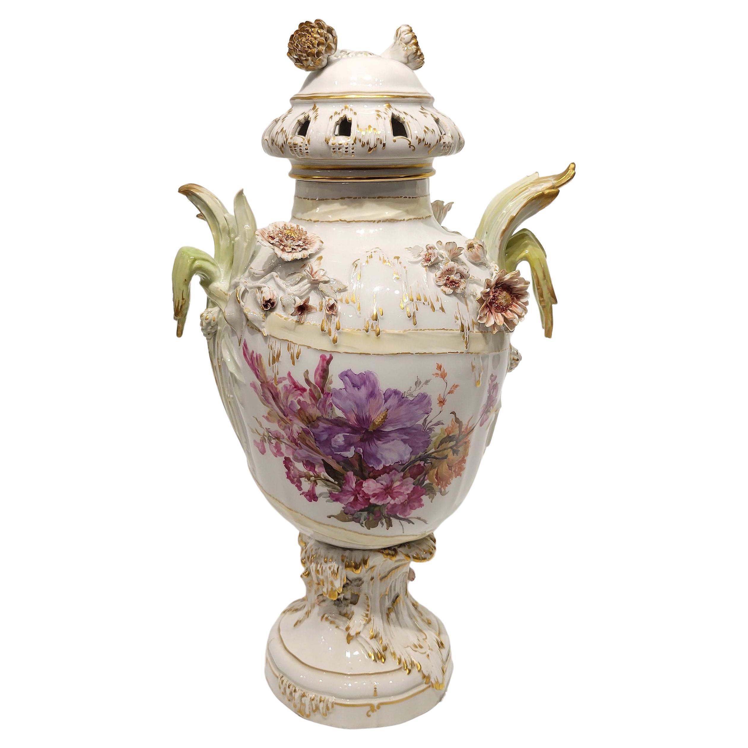 Weichmalerei KPM Berlin Soft Paste Painting Covered Porcelain Vase 19th  Century For Sale at 1stDibs