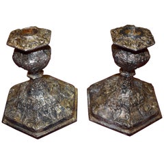 Weidlich Bros. Silver Plate Candle Holders circa 1922 Bridgeport, Ct 