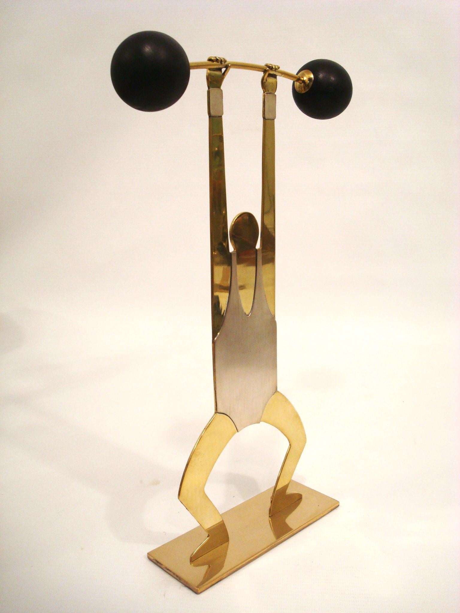 Mid-Century Modern Weightlifter Hagenauer Mid-Century / Art Deco Sculpture, Austria, 1930 For Sale