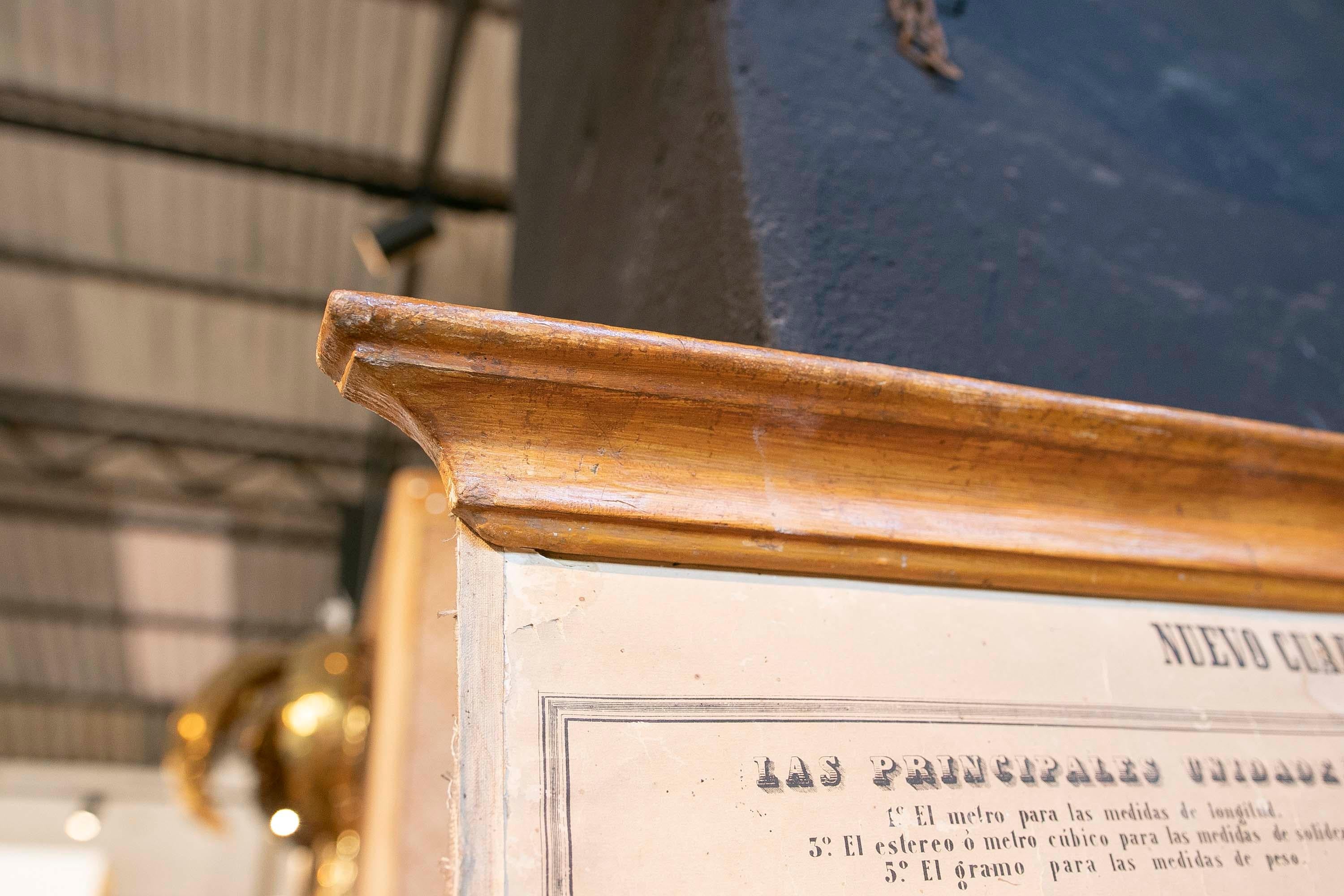 Poids et mesures des pièces d'estimation Rouleau d'explanatoire avec cadre en bois doré en vente 7