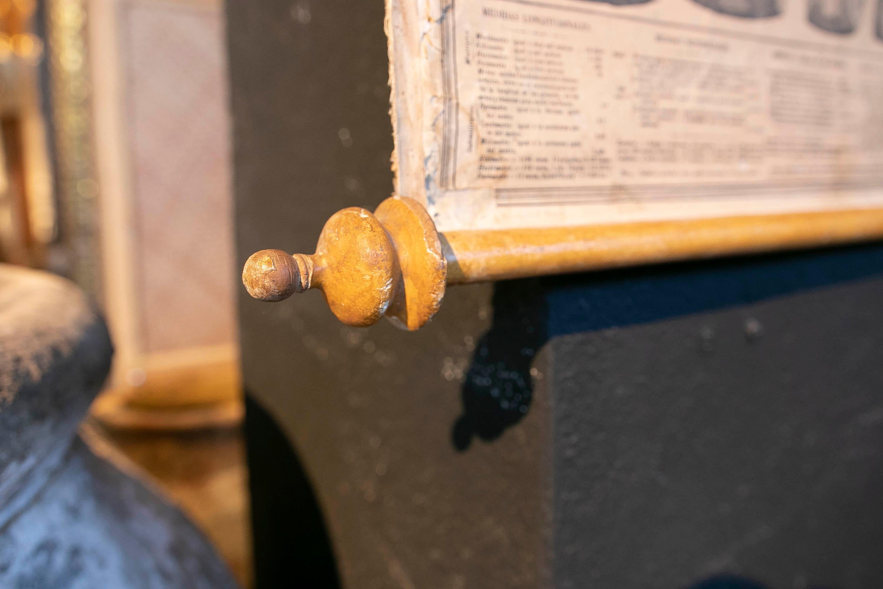 Poids et mesures des pièces d'estimation Rouleau d'explanatoire avec cadre en bois doré en vente 8