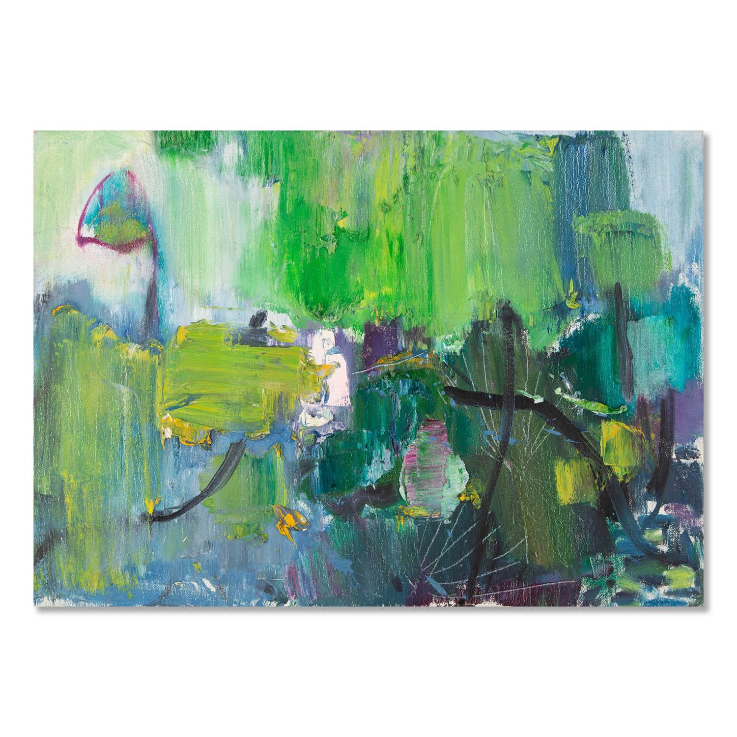 Titolo: Giornata di primavera
 Medium: Olio su tela
 Dimensioni: 19" x 27"
 Cornice: Possibilità di incorniciatura!
 Età: anni 2000
 Condizioni: Il dipinto appare in ottime condizioni.
 Artista: Weiguo Wang

 Provenienza:
 Direttamente dall'artista.