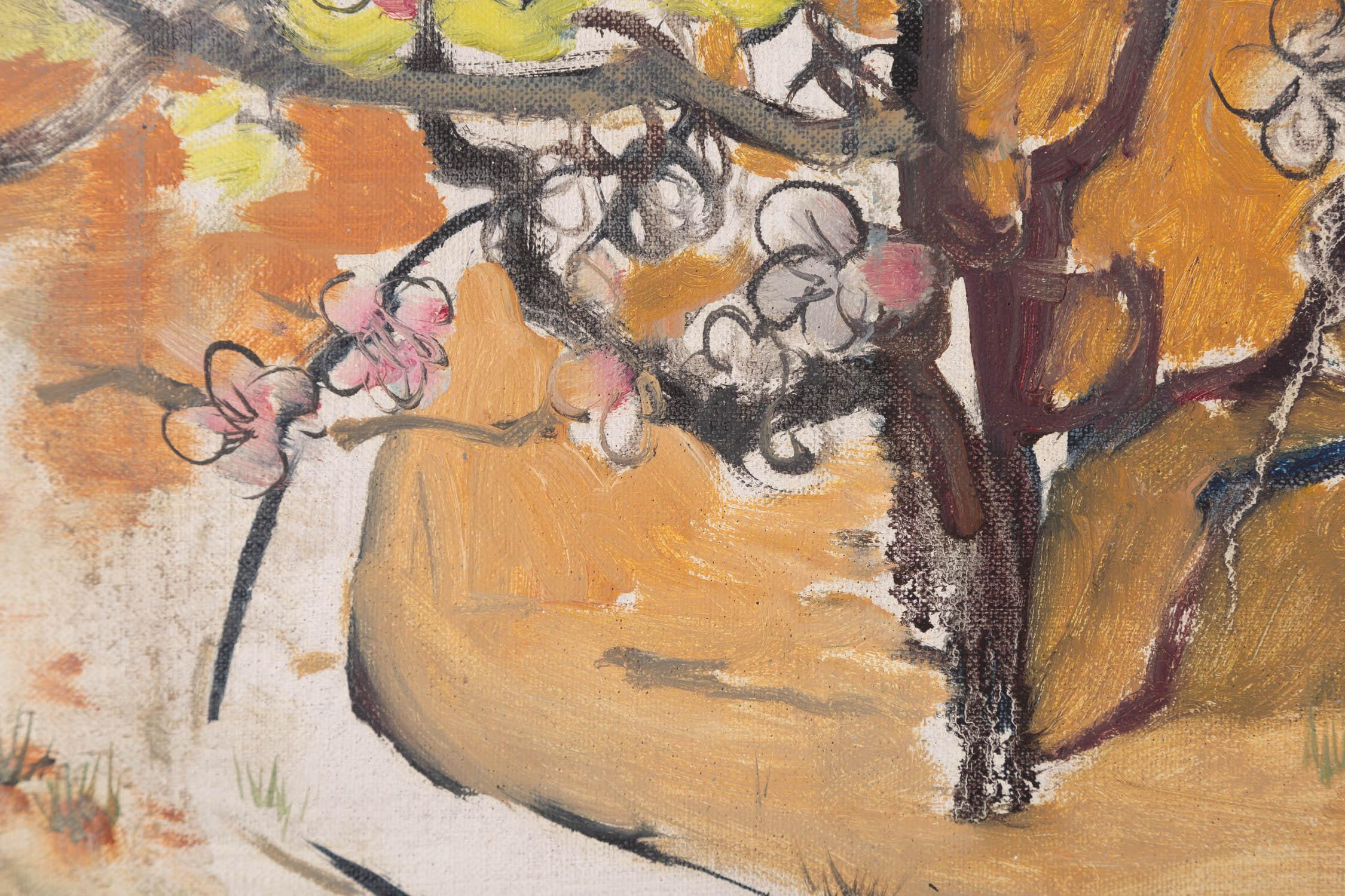 Impressionistisches Original-Ölgemälde „Frühjahrsschild“ von Weiguo Zhang, Original im Angebot 6