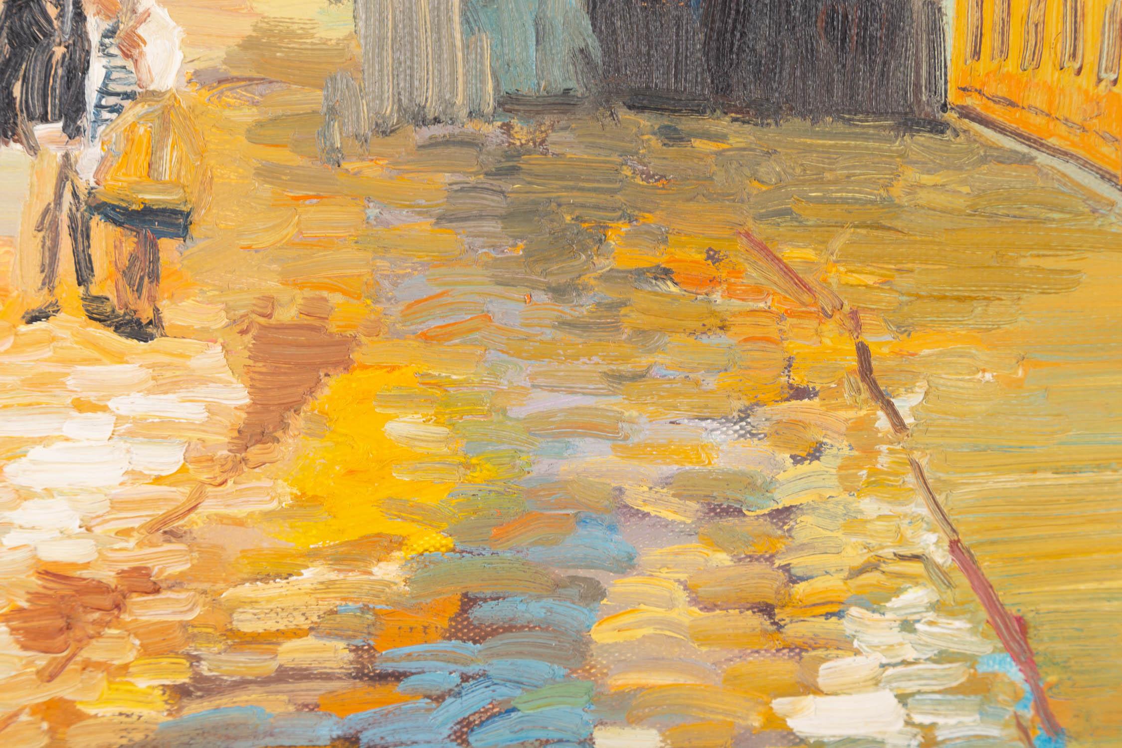 Impressionistisches Original-Ölgemälde „Trace – Der Nachtmarkt“ von Weiguo Zhang, Original im Angebot 6