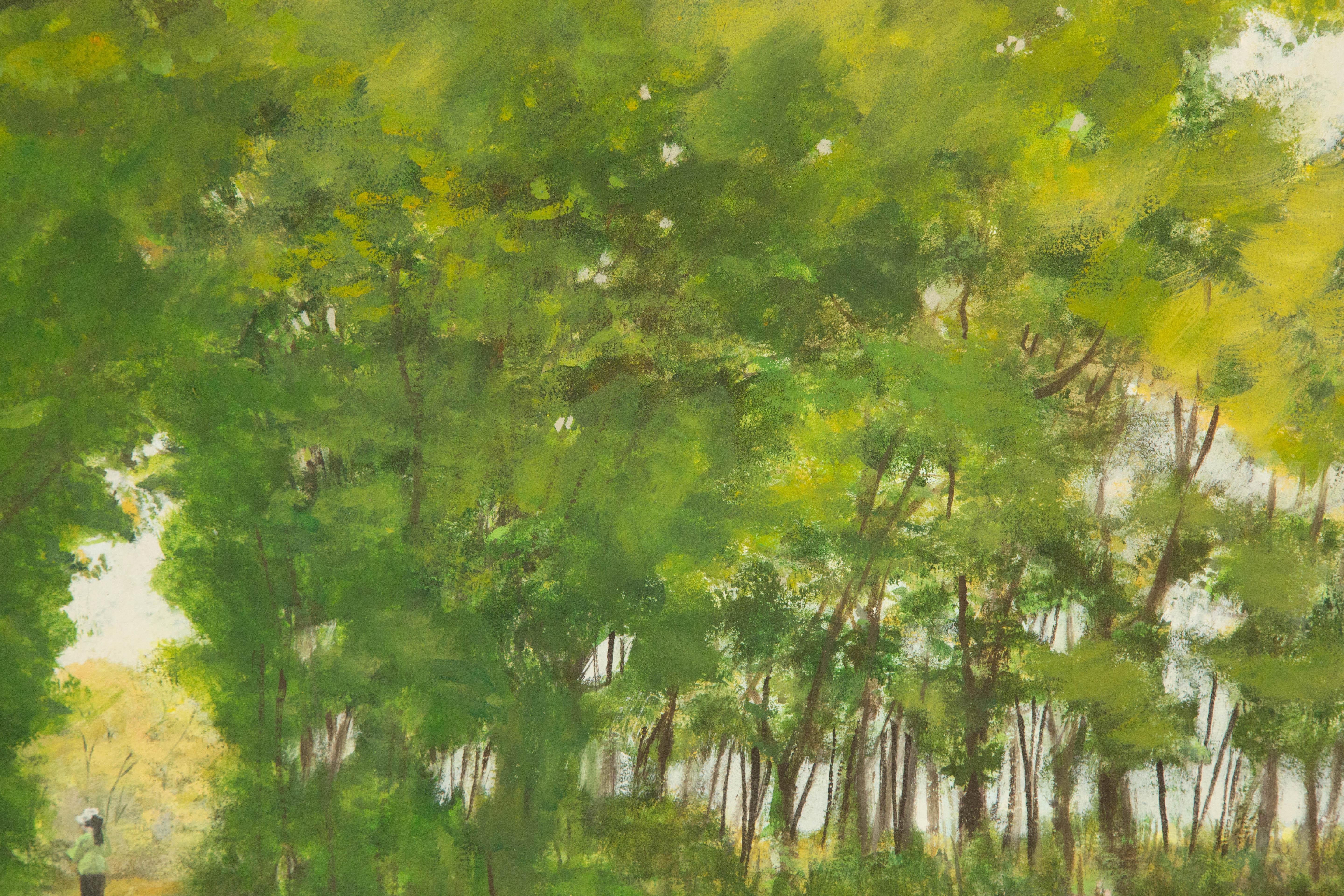 Weihai Zhang Impressionist Original Mixed Media 