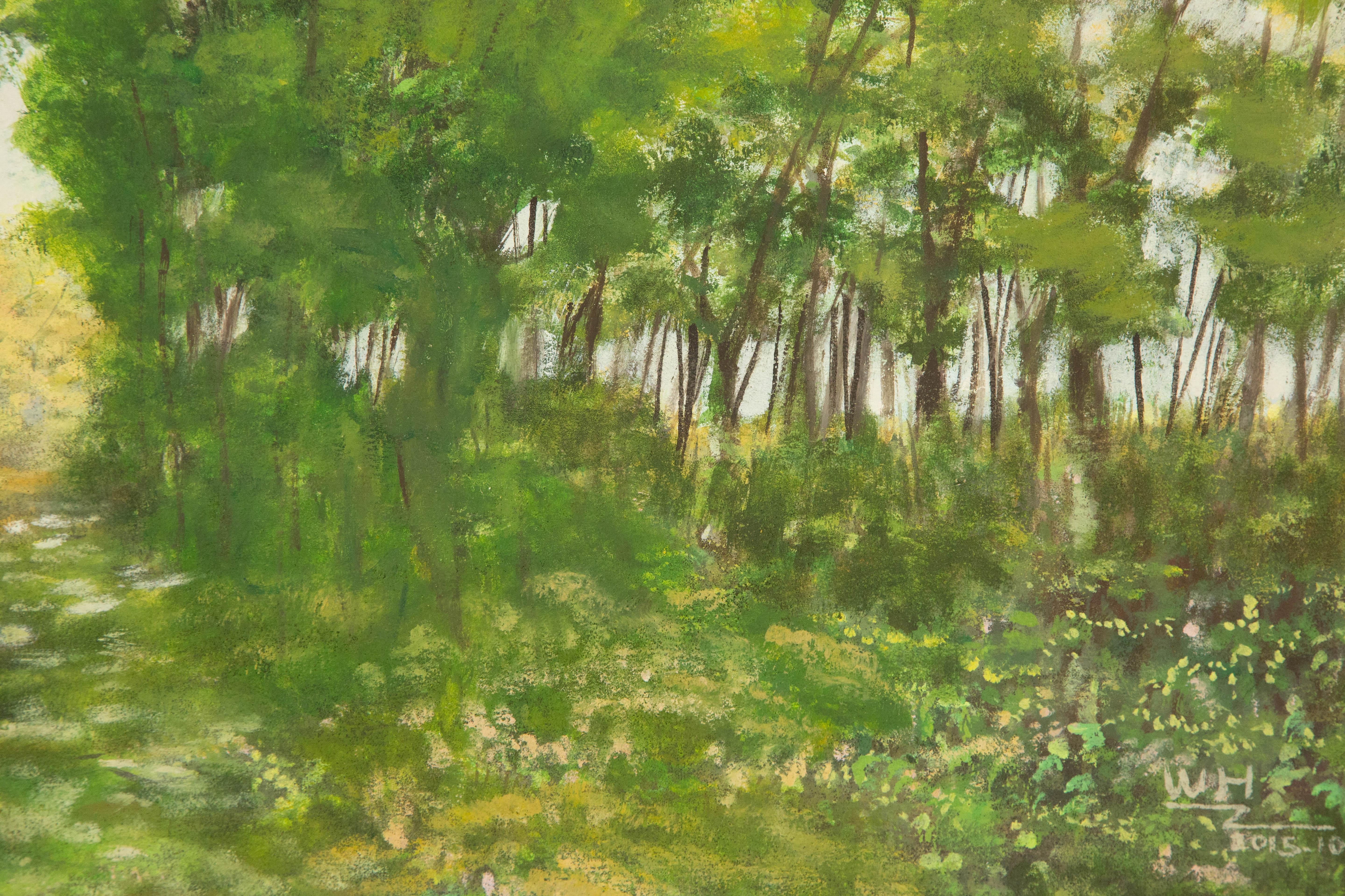 Weihai Zhang Impressionist Original Mixed Media 