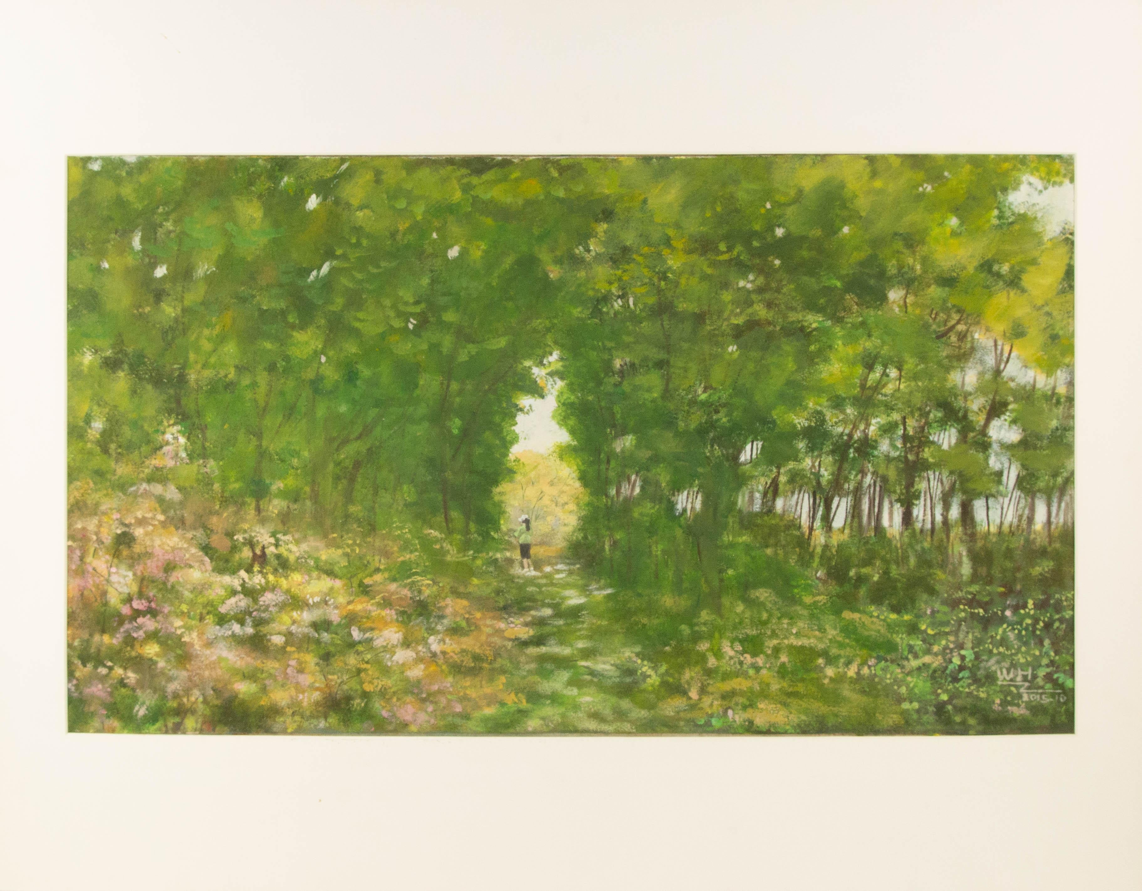 Weihai Zhang Impressionist Original Mixed Media 