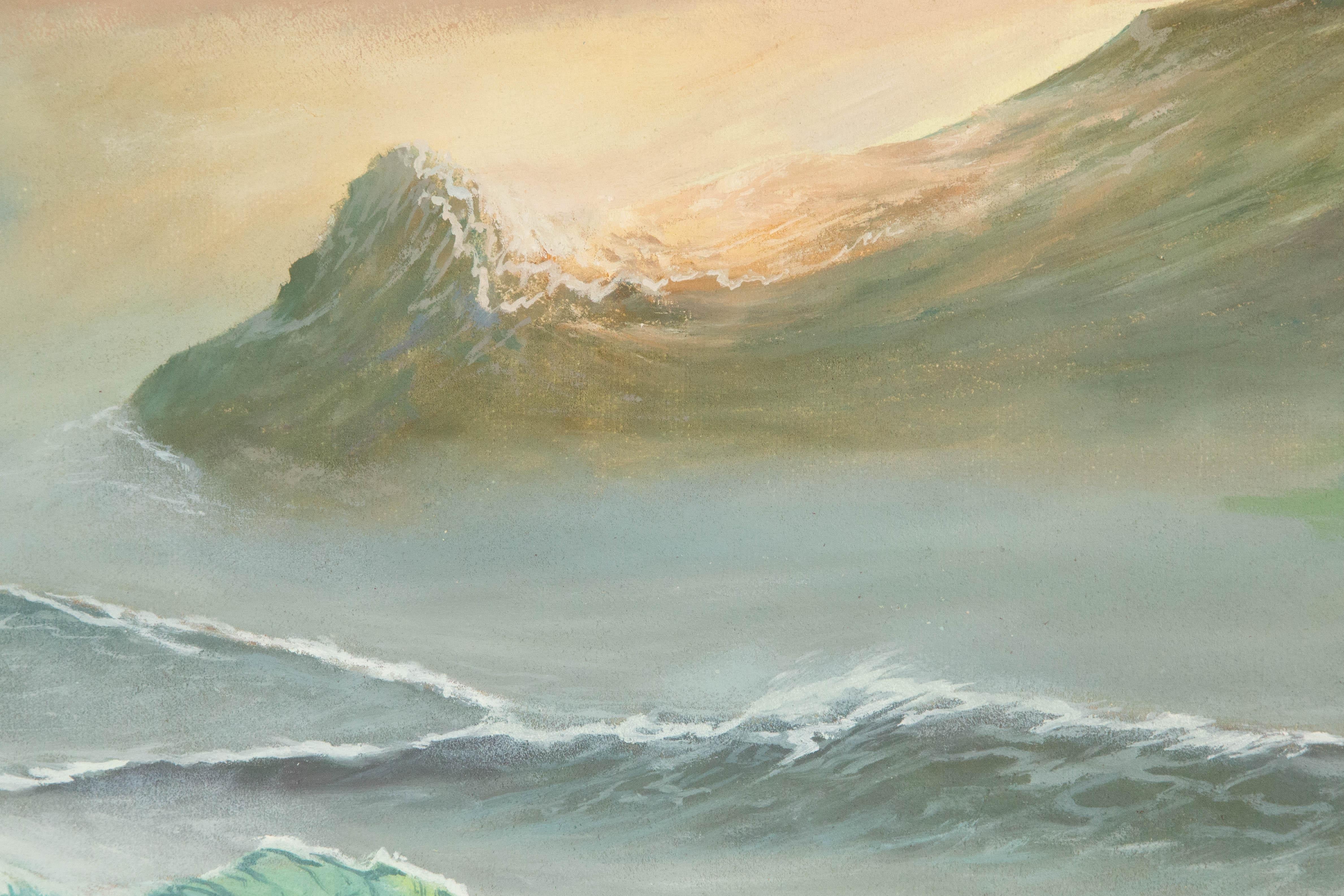 Weihai Zhang Wasserlandschaft Original Mixed Media „Wave Series I“ im Angebot 3