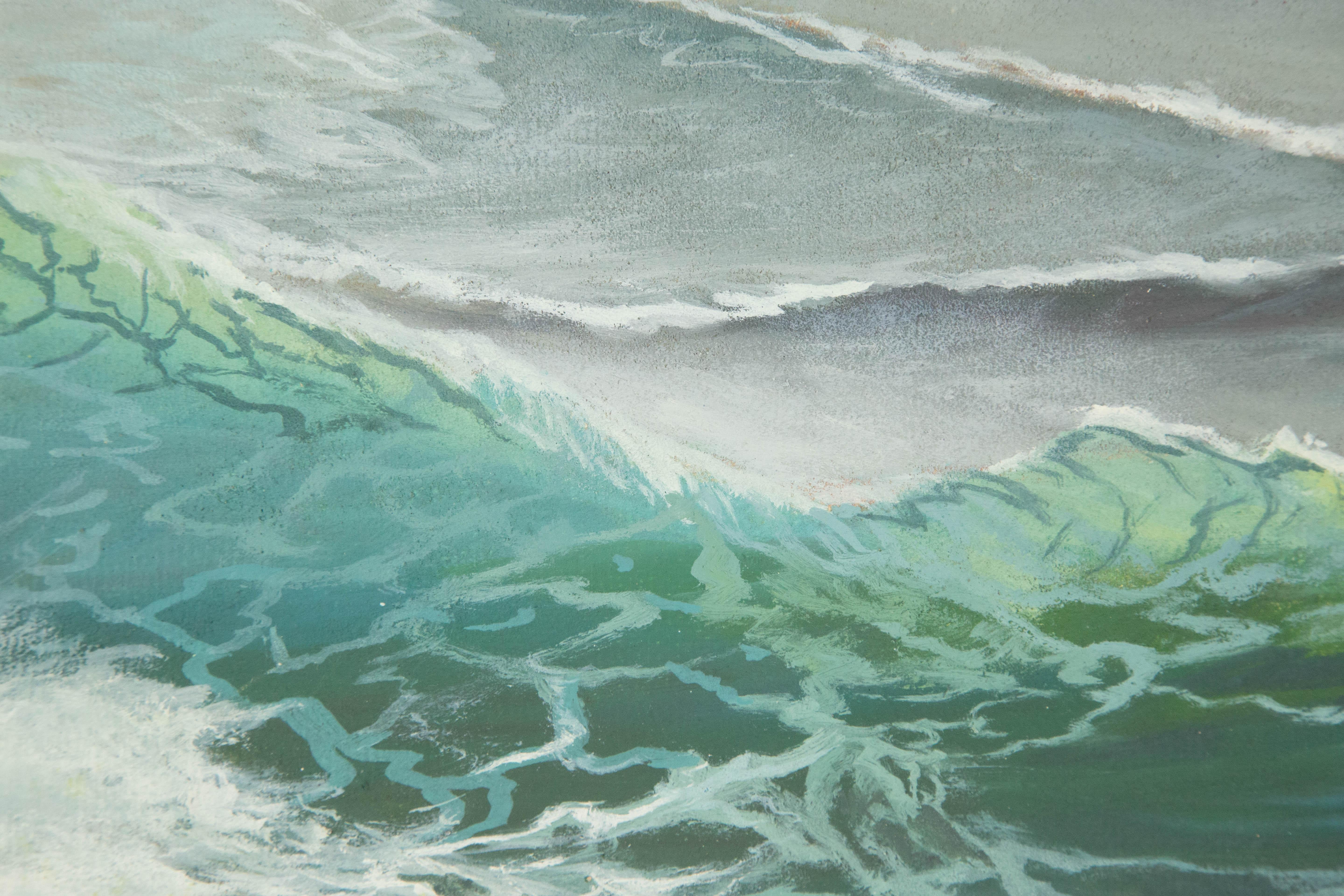 Weihai Zhang Wasserlandschaft Original Mixed Media „Wave Series I“ im Angebot 5