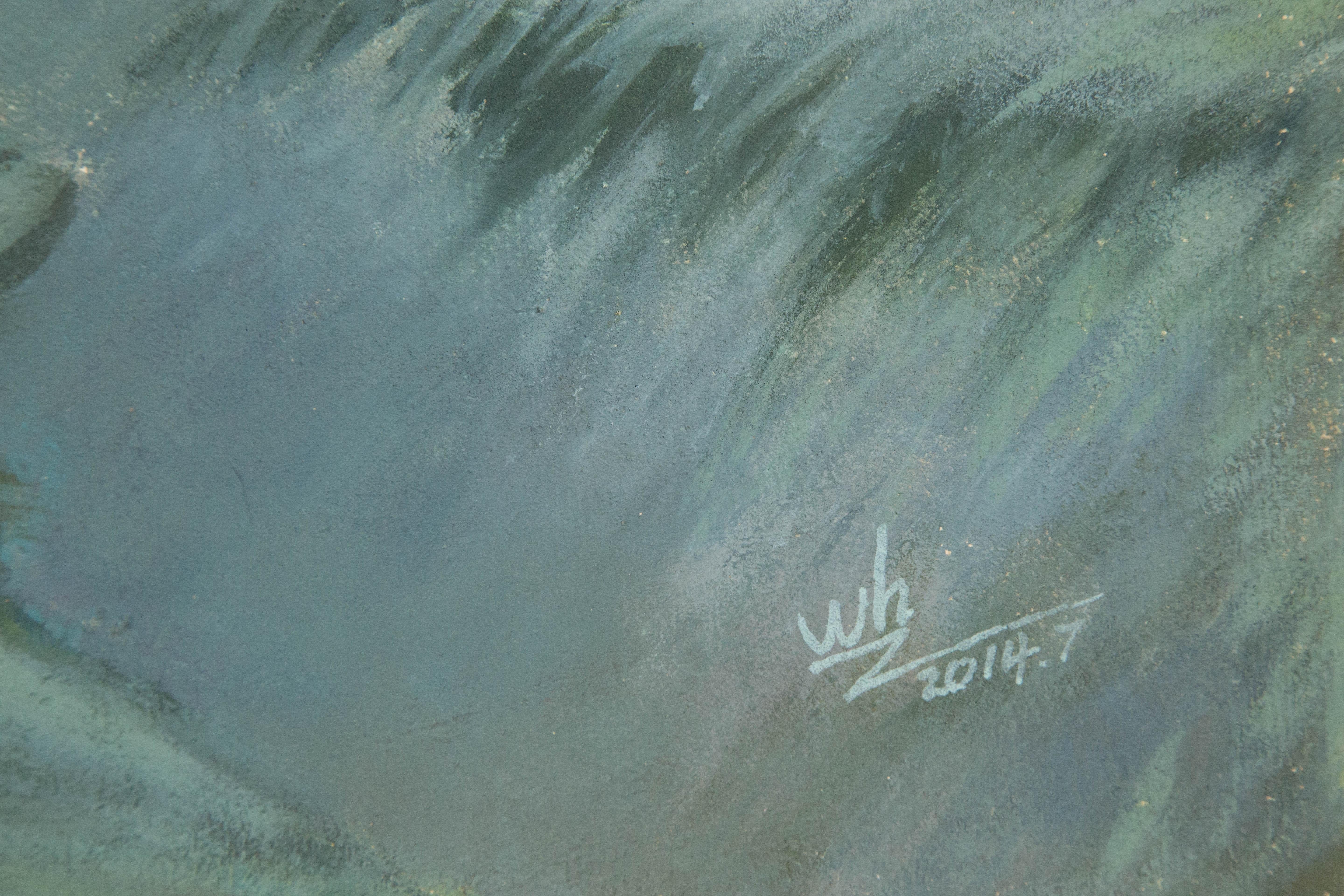 Weihai Zhang Wasserlandschaft Original Mixed Media „Wave Series I“ im Angebot 6