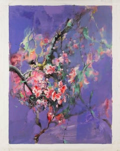 Weijie Ma Floral Original Oil On Canvas "Blossoms" (Huile florale originale sur toile)