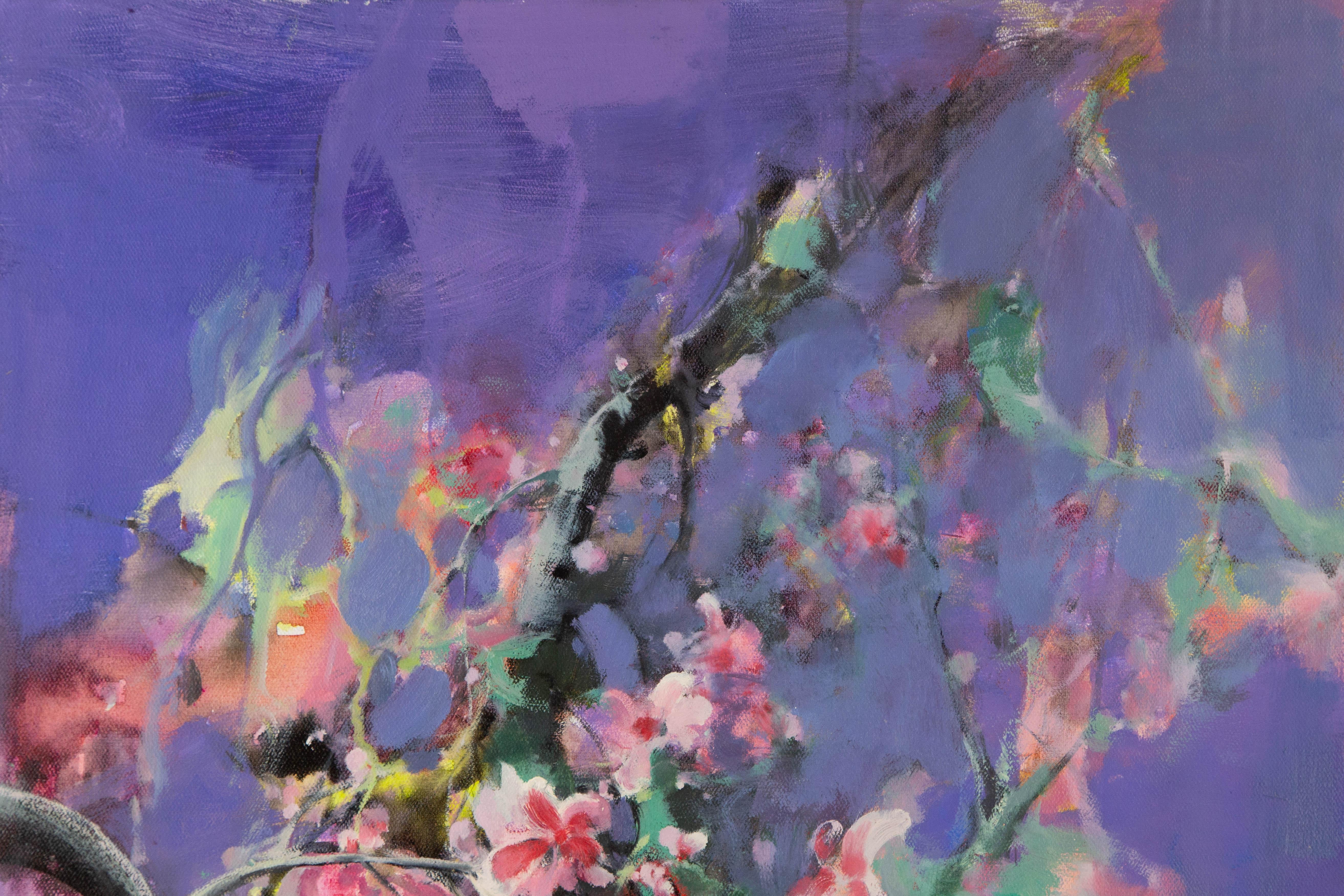 Weijie Ma Floral Original Oil On Canvas 