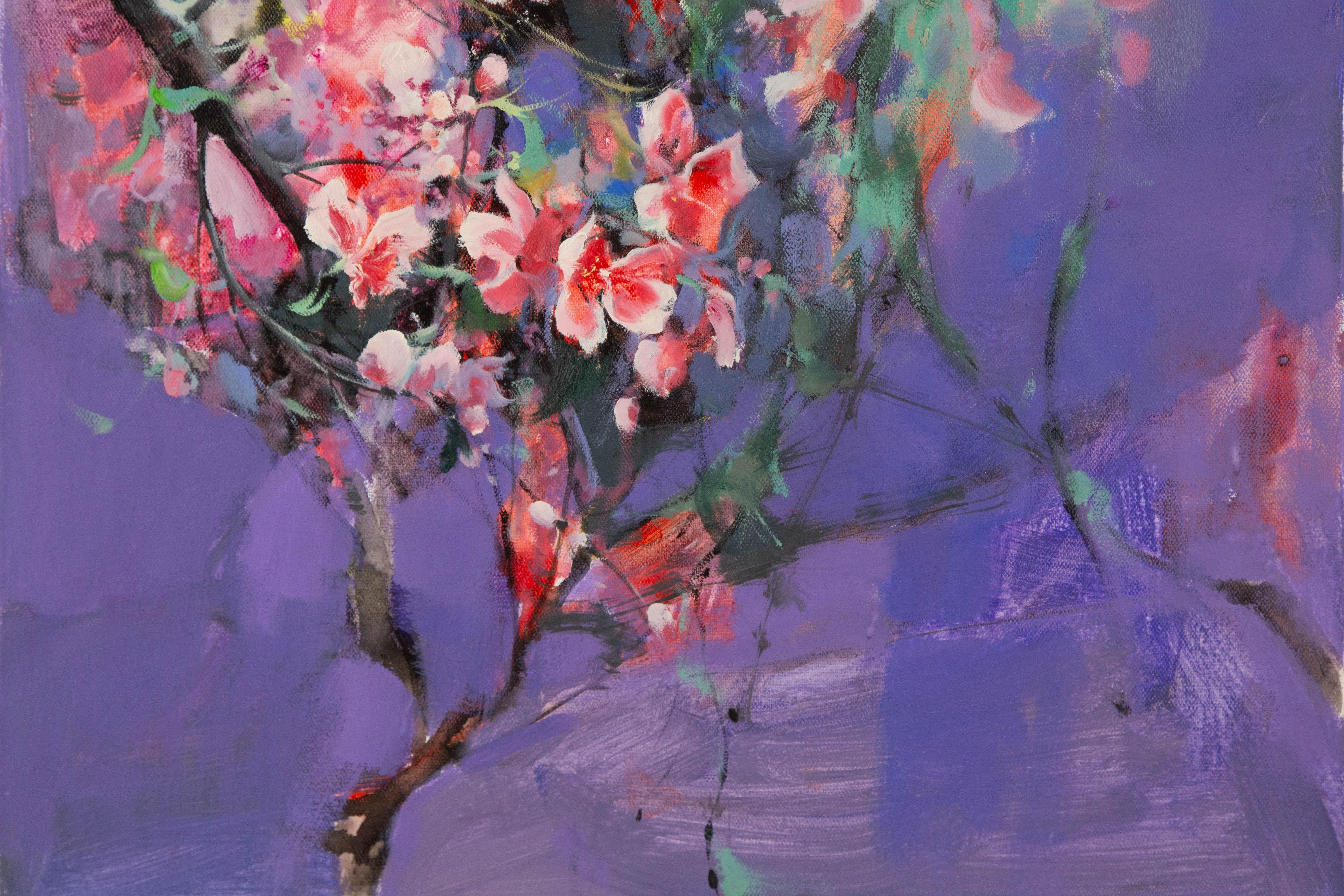 Weijie Ma Floral Original Oil On Canvas 