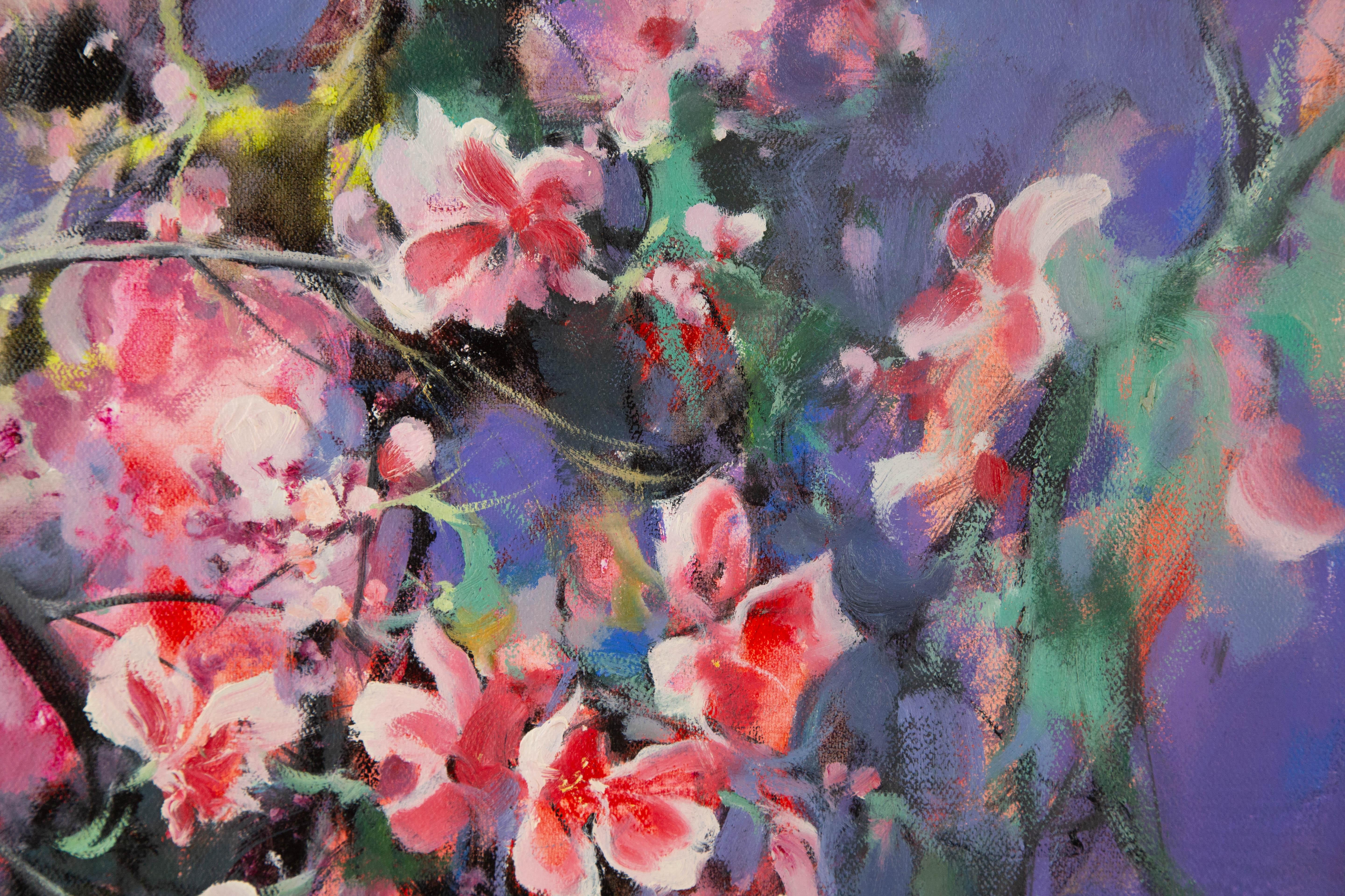 Weijie Ma Floral Original Oil On Canvas 