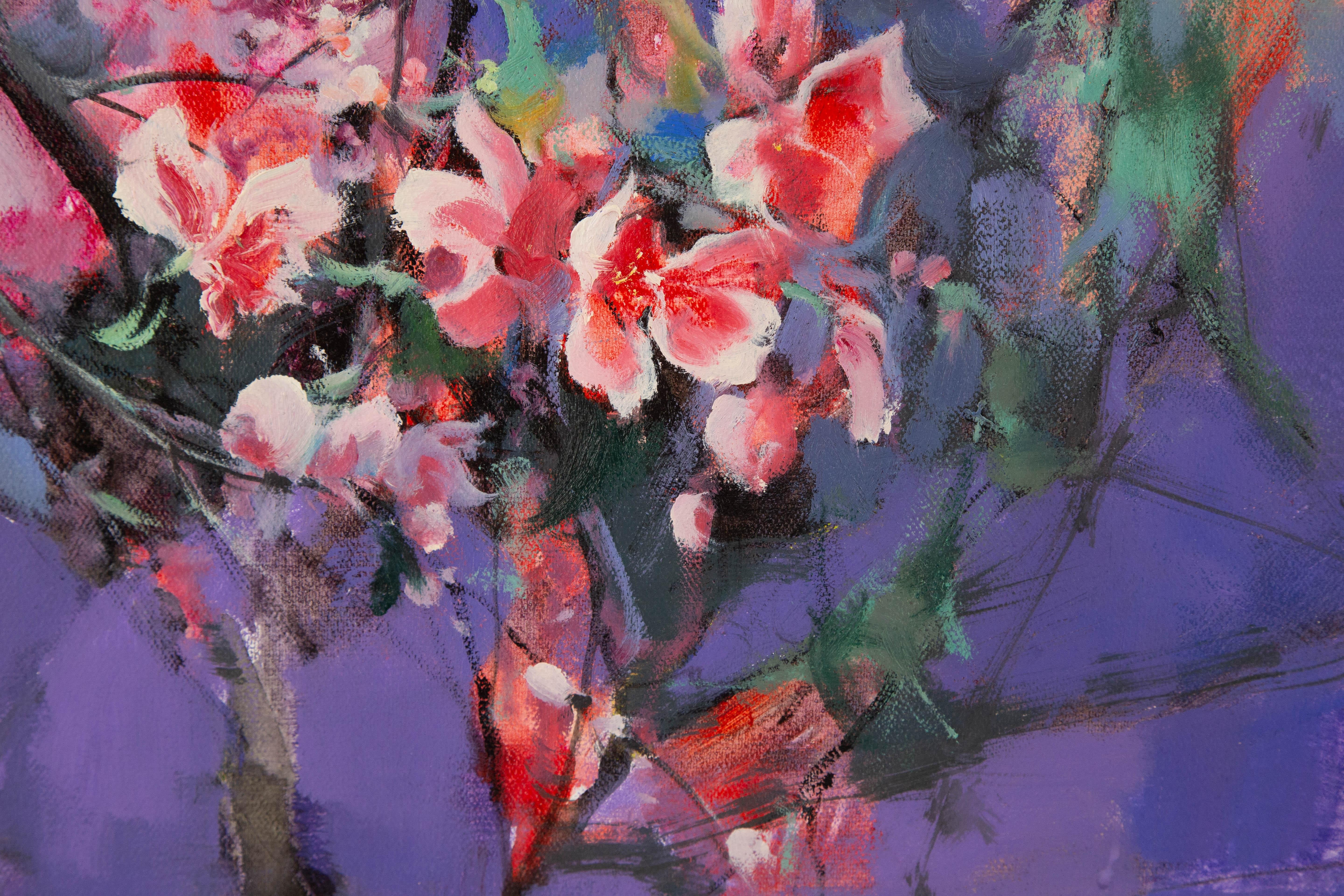 Weijie Ma Floral Original Oil On Canvas 