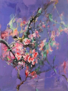 Weijie Ma Floral Original Oil On Canvas "Blossoms" (Huile florale originale sur toile)