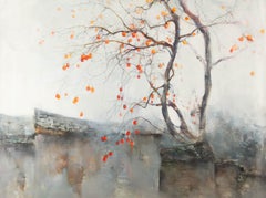 Weijie Ma Landscape Original Oil On Canvas "Ancient Town"