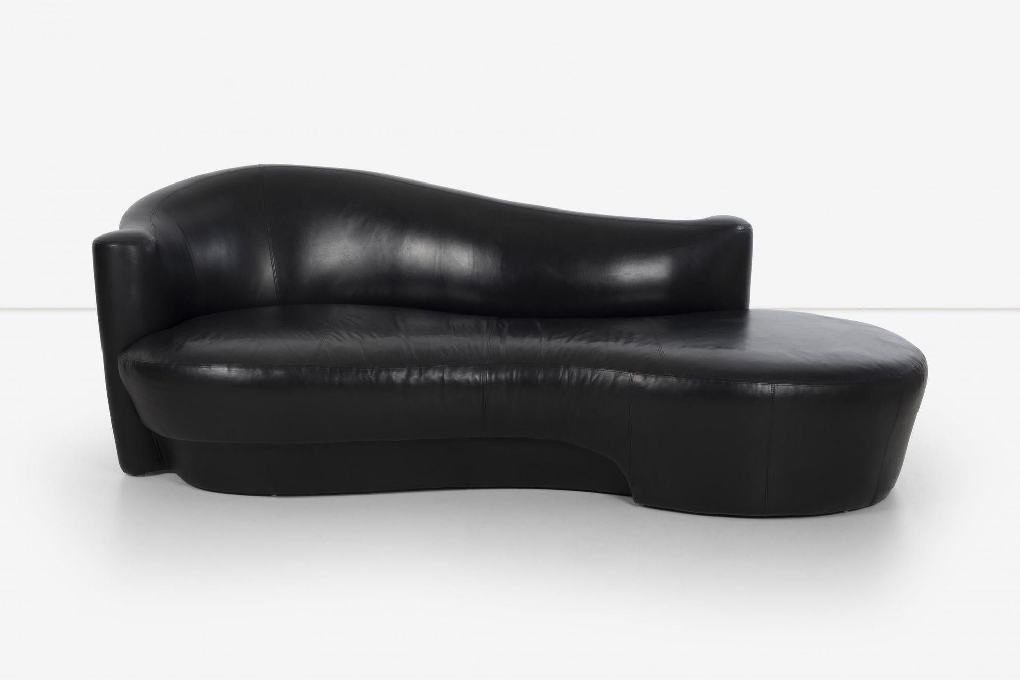Weiman black leather sofas. Label underside Weiman.
Vladimir attributed
