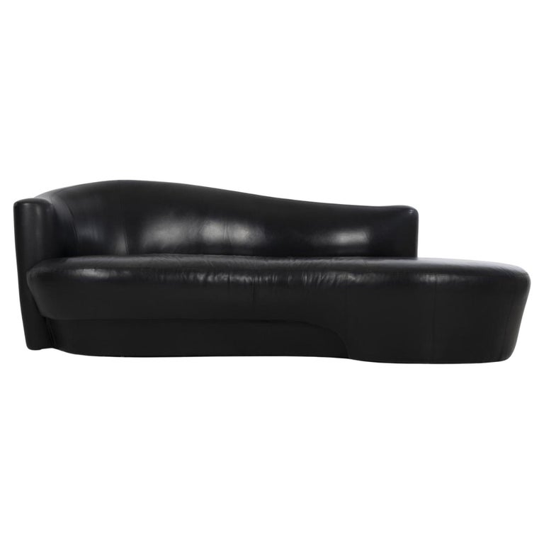 Weiman Schwarzes Leder-Sofa im Angebot bei 1stDibs Deutschland