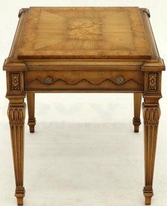 Weiman Burl Wood Top Rectangular One Drawer Side End Table Nightstand