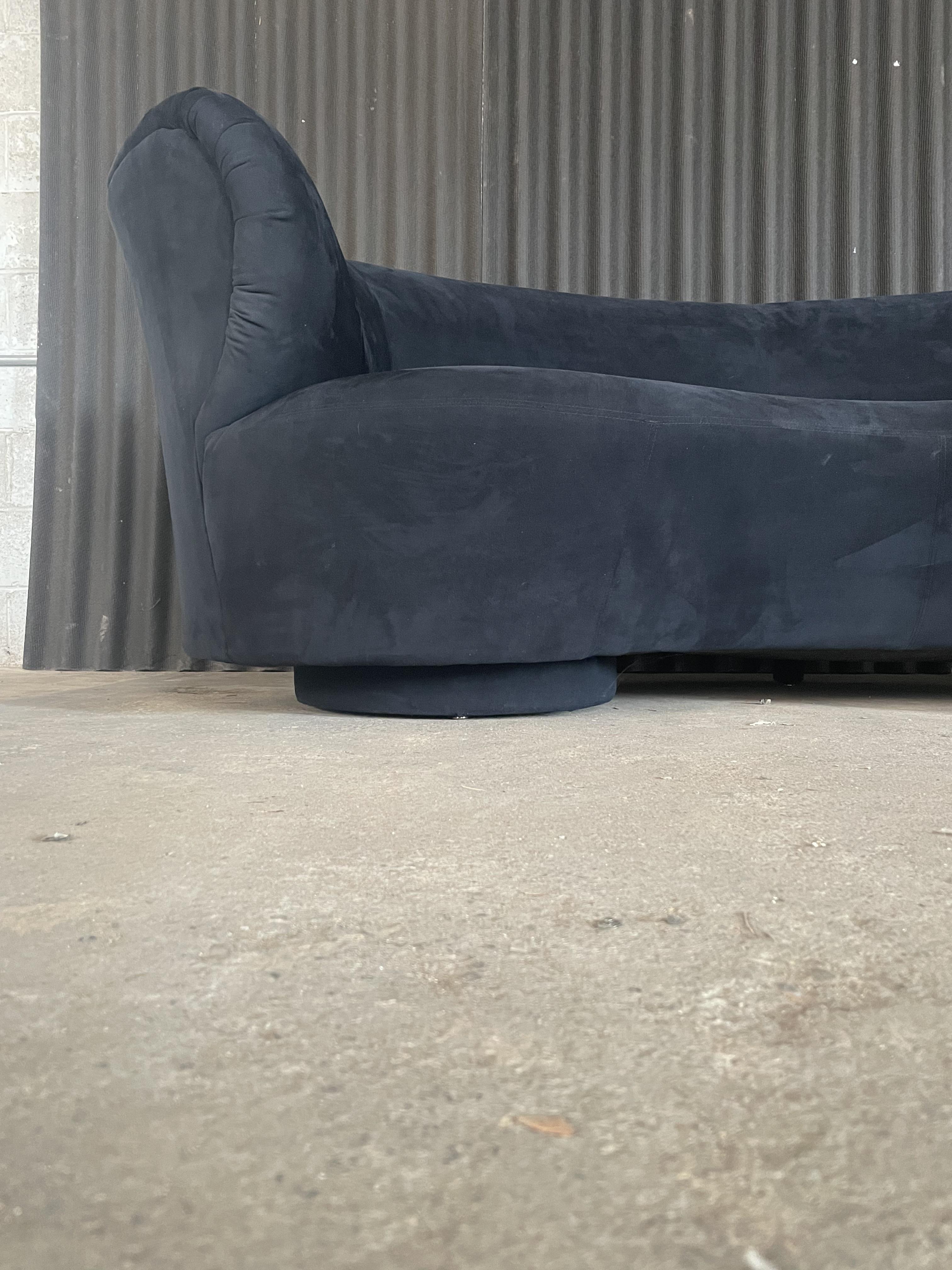 Late 20th Century Weiman Curved Cloud Sofa For Sale