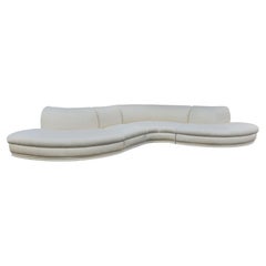 Weiman Executive Serpentine Canapé sectionnel blanc mi-siècle moderne à 4 sections