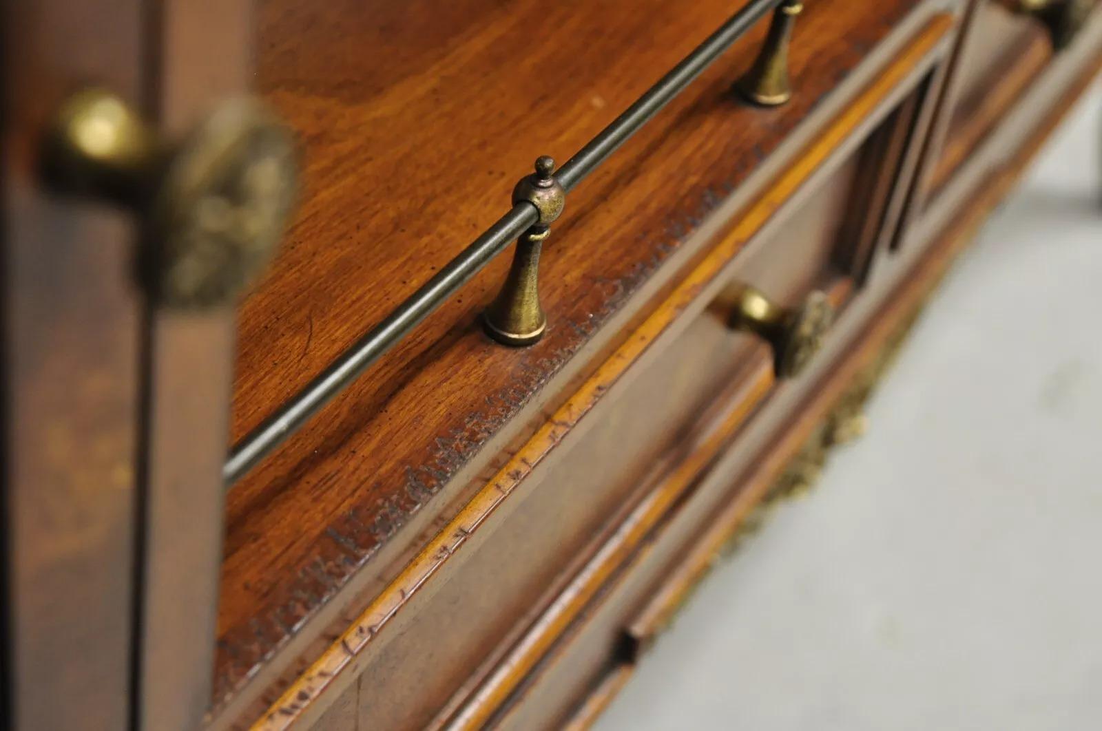 Weiman French Louis XV Style Marble Top Fruitwood Server Cabinet Console Table 3