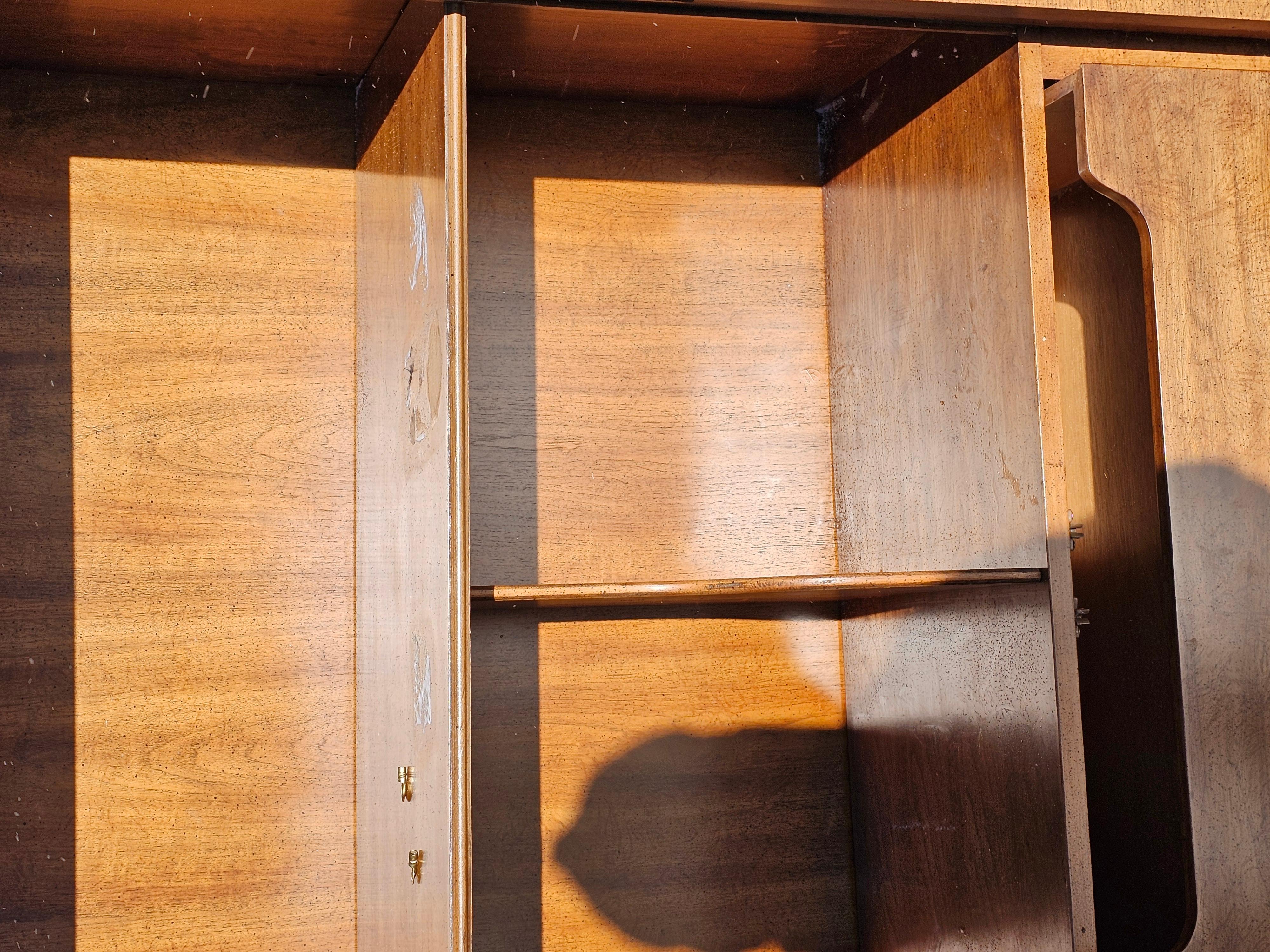 Weiman Furniture Burlwood Armoire Wardrobe Linen Press For Sale 2