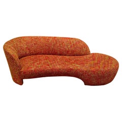 Weiman Furniture Company Post Modern Serpentine Cloud Sofa, in Boucle