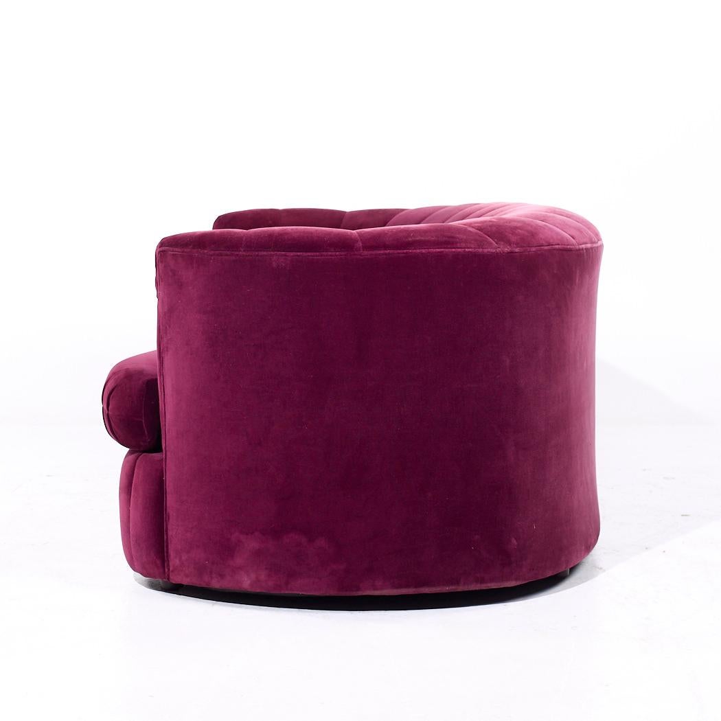 Weiman Mid Century Channeled Crescent Sofa 1
