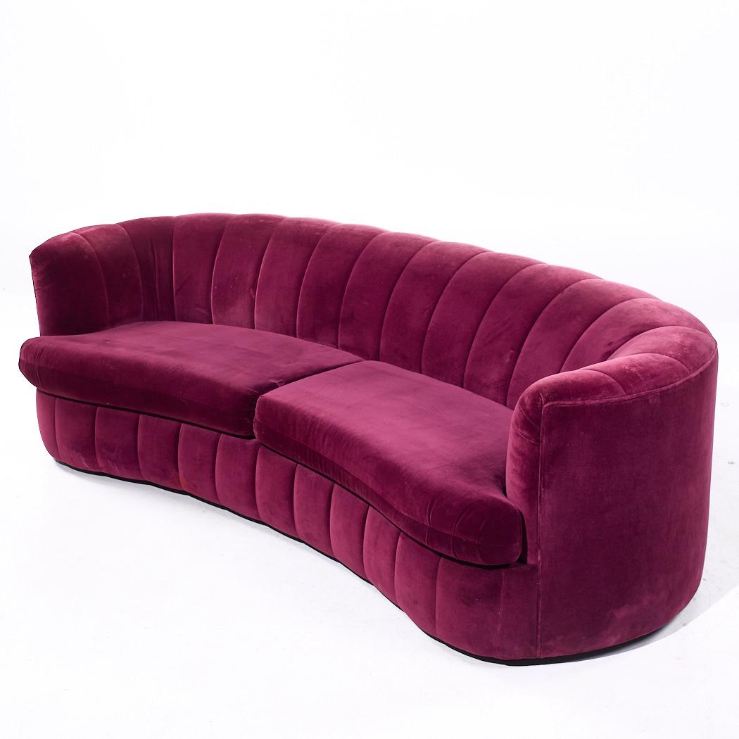 Weiman Mid Century Channeled Crescent Sofa 2