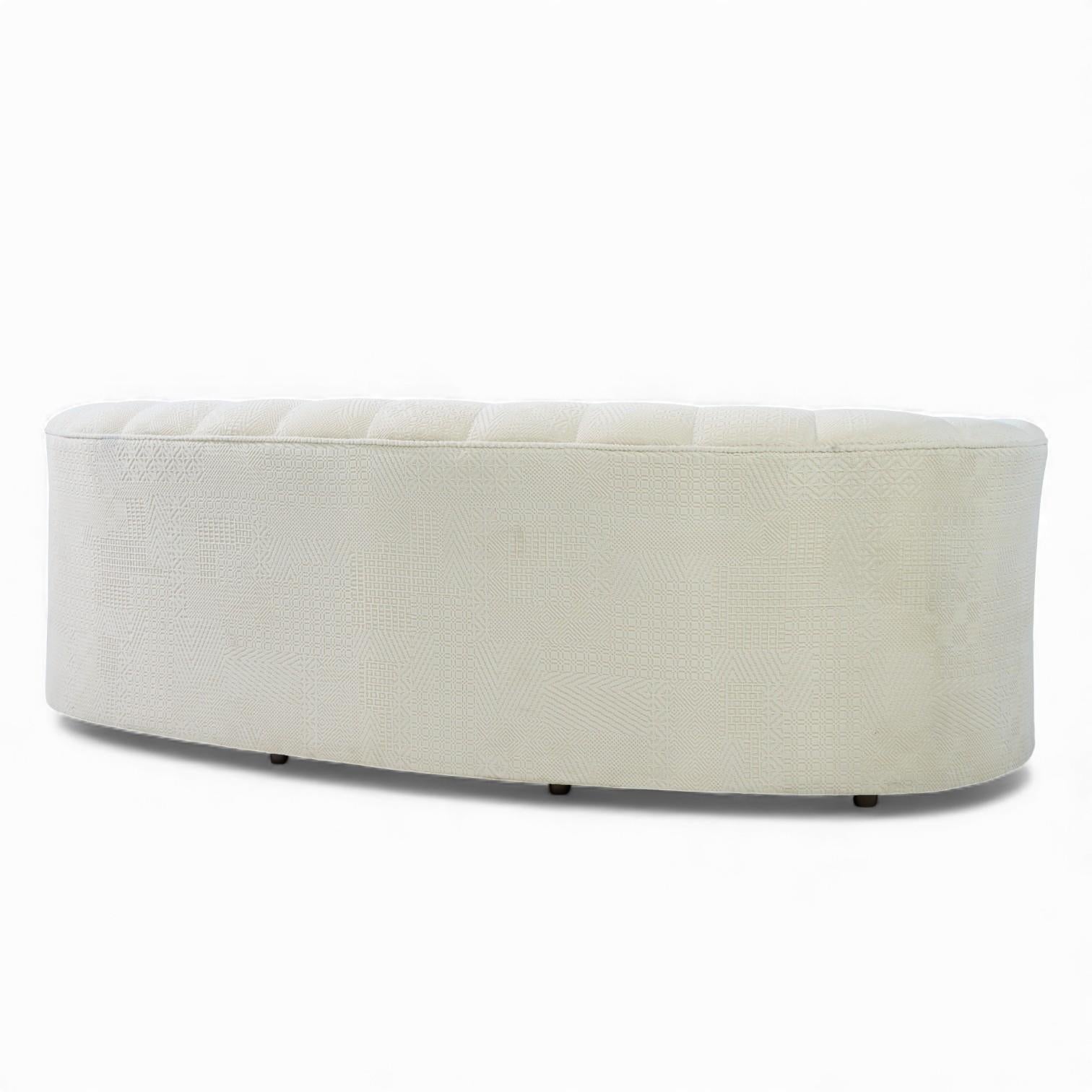 Weiman Mid Century Channeled Crescent Sofa - Pair For Sale 3