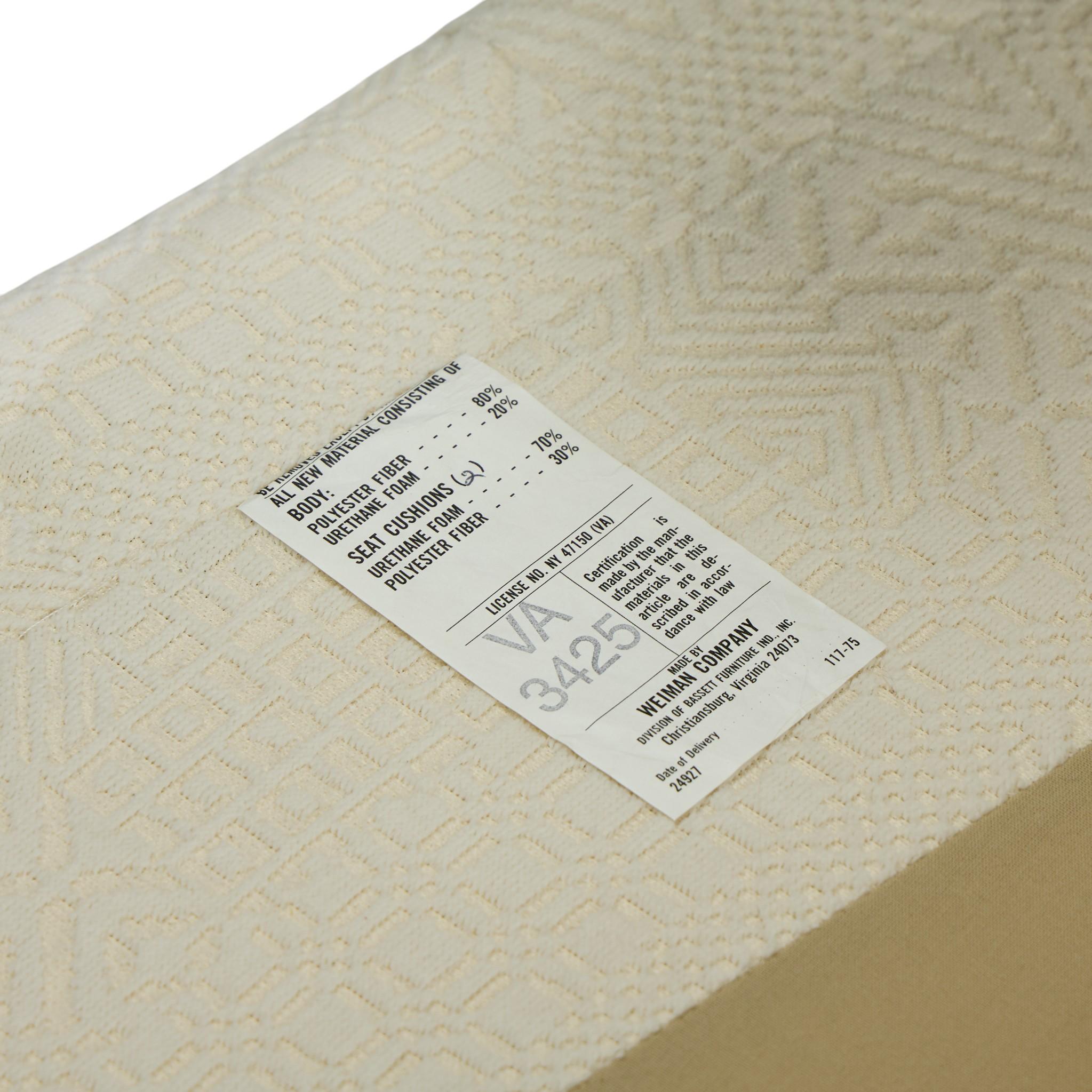 Weiman Mid Century Channeled Crescent Sofa - Pair For Sale 6