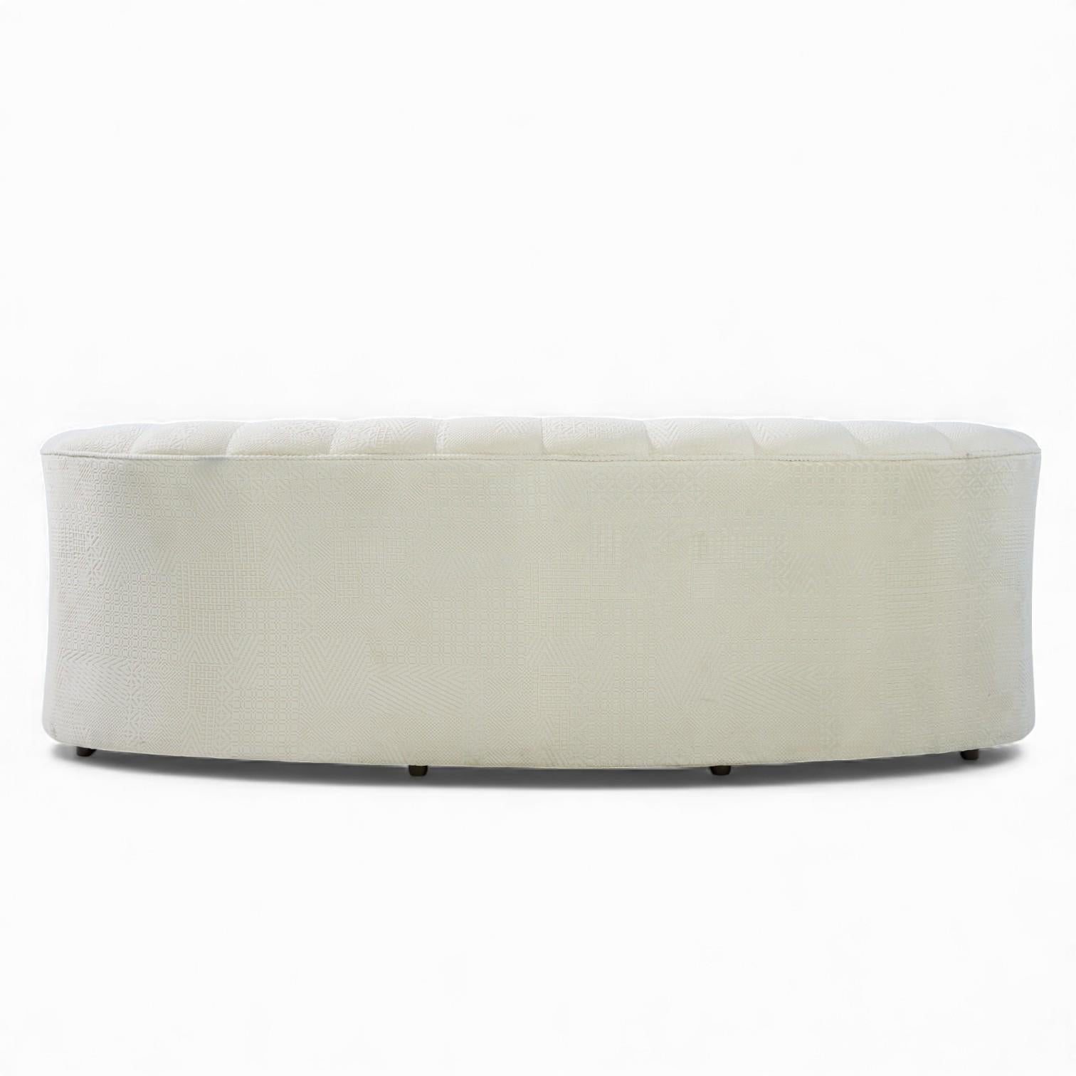 Weiman Mid Century Channeled Crescent Sofa - Pair For Sale 2