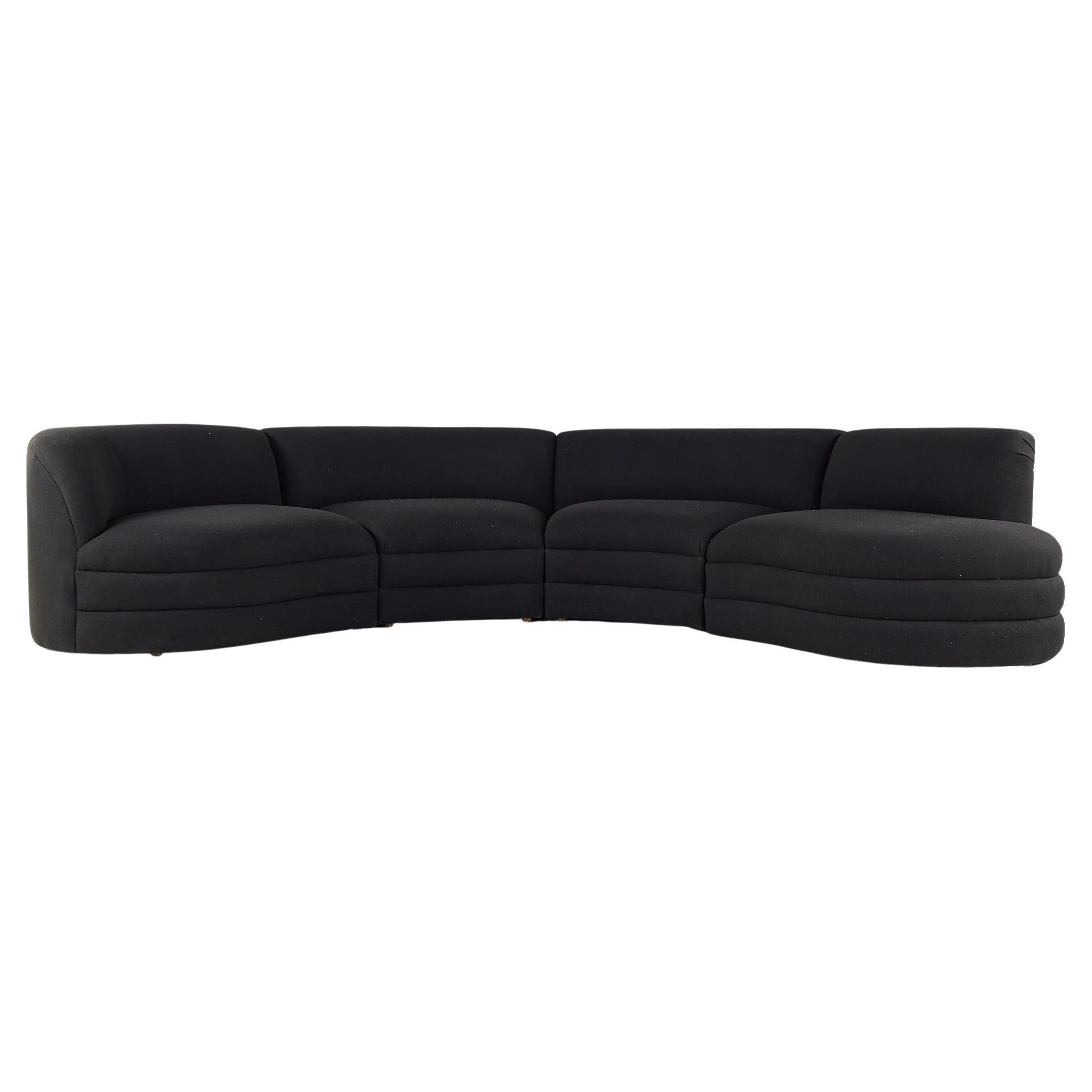 Weiman Midcentury Curved Sectional Sofa