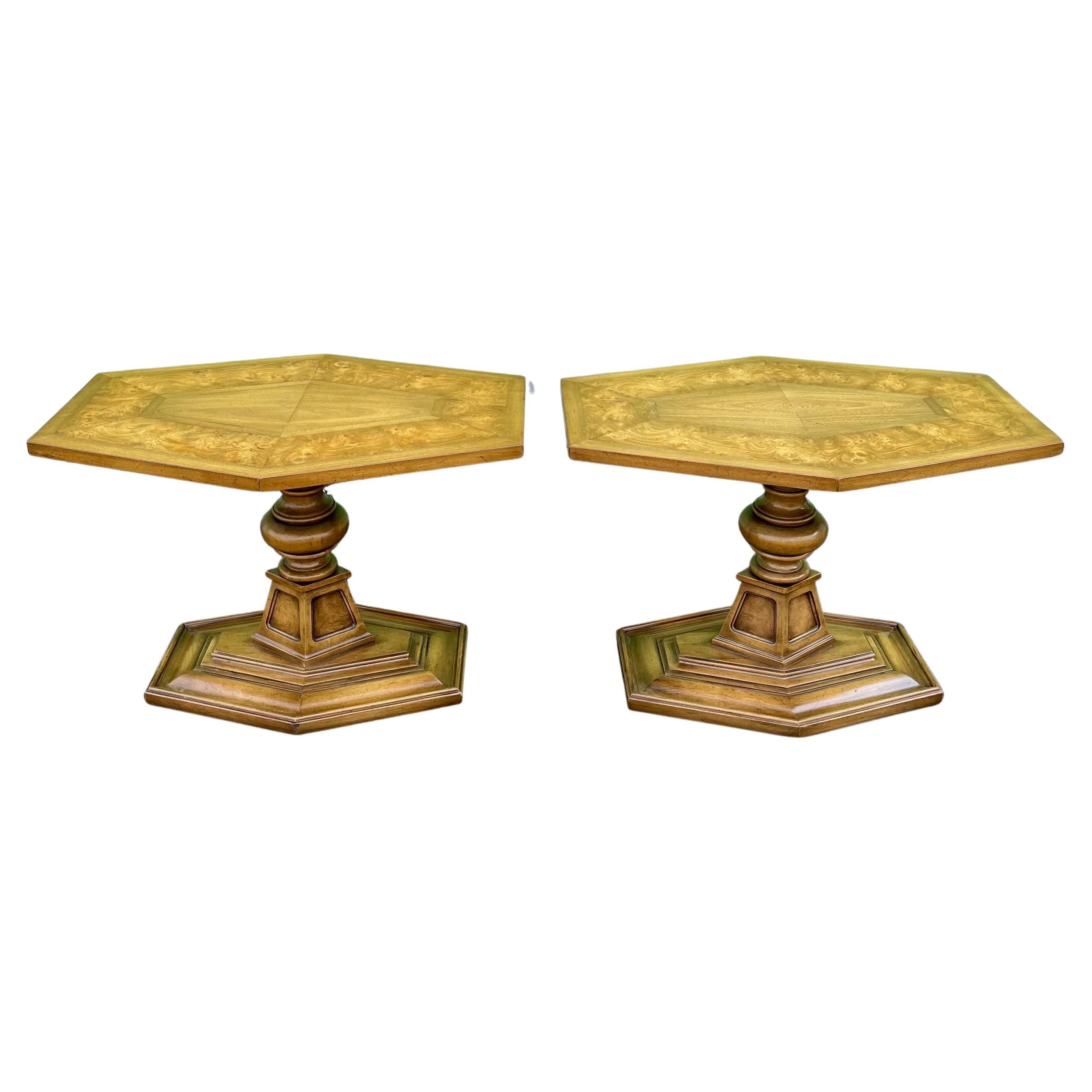 Weiman Mid Century Modern Neoclassical Side Tables  For Sale