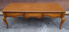 Weiman Mid Century Provincial Bookmatched Top Fruitwood Coffee Table