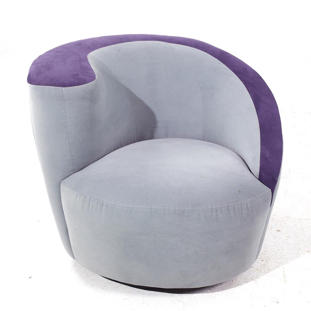 Paire de chaises pivotantes postmodernes Weiman Nautilus en vente 5