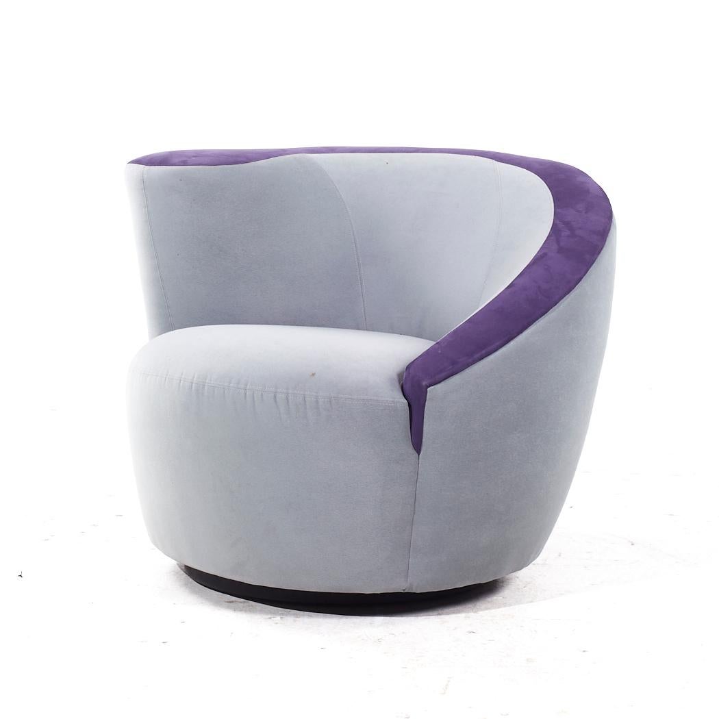 Fin du 20e siècle Paire de chaises pivotantes postmodernes Weiman Nautilus en vente