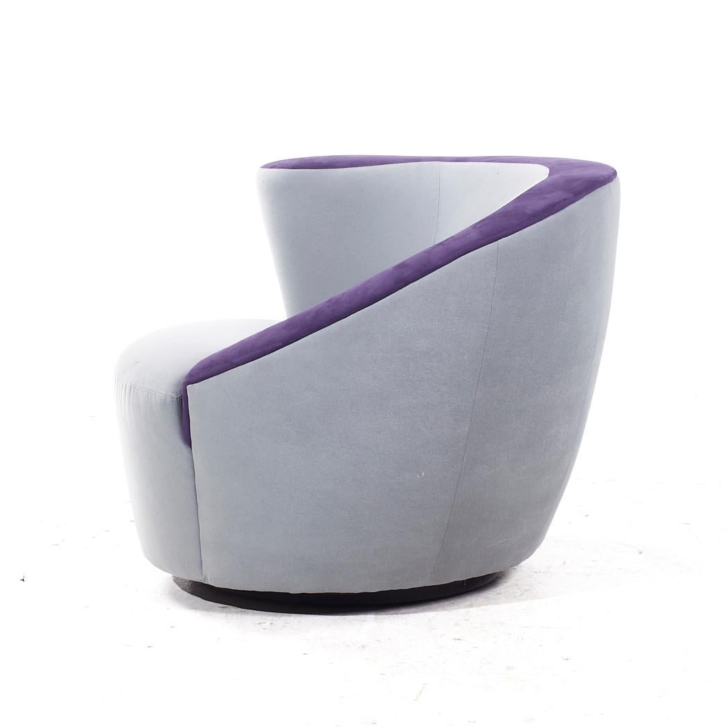 Métal Paire de chaises pivotantes postmodernes Weiman Nautilus en vente