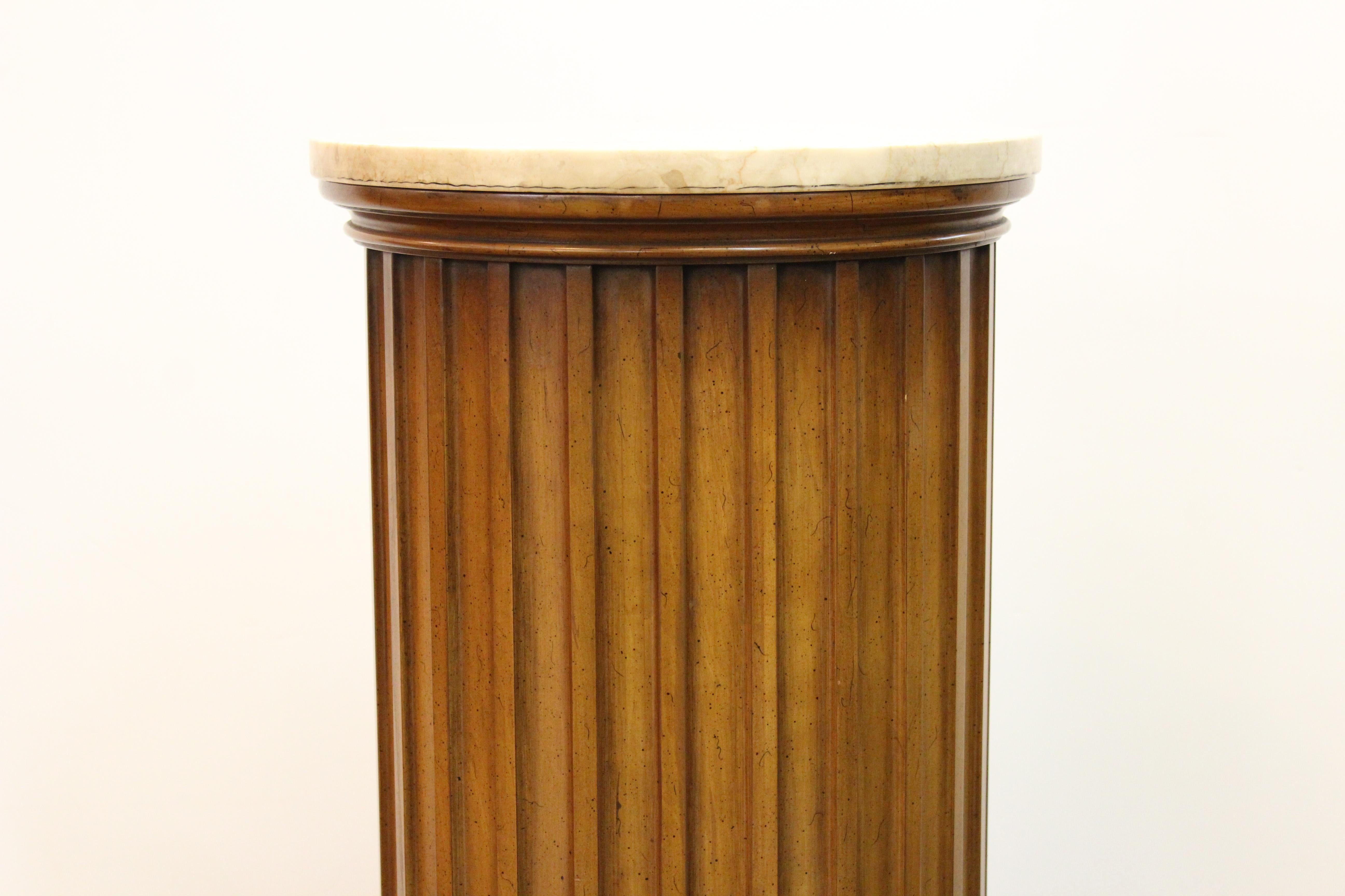 wood carved pedestal