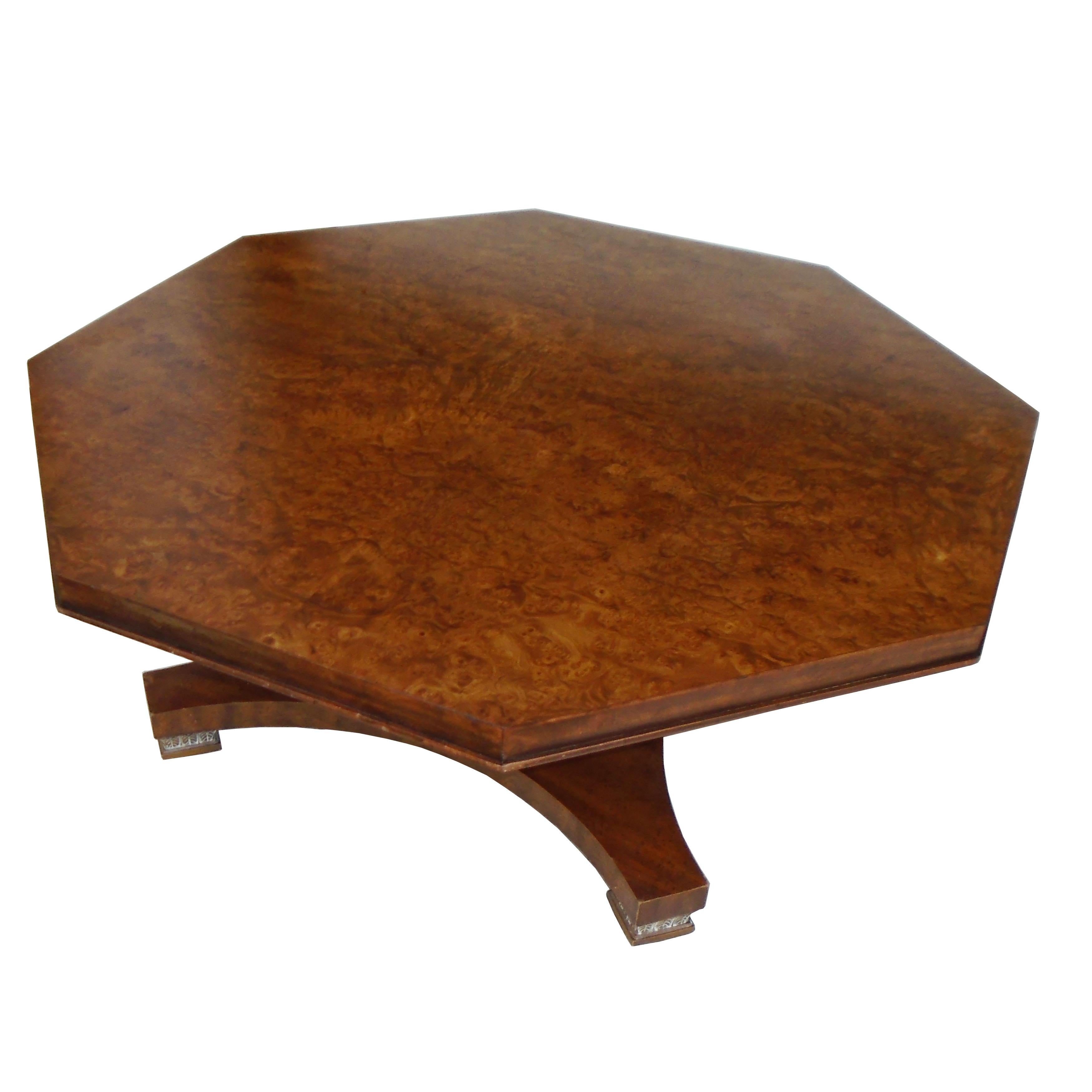 octagon wood coffee table