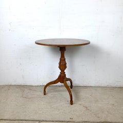 Weiman “Oxford” Regency Style Burl Veneer Pedestal Table