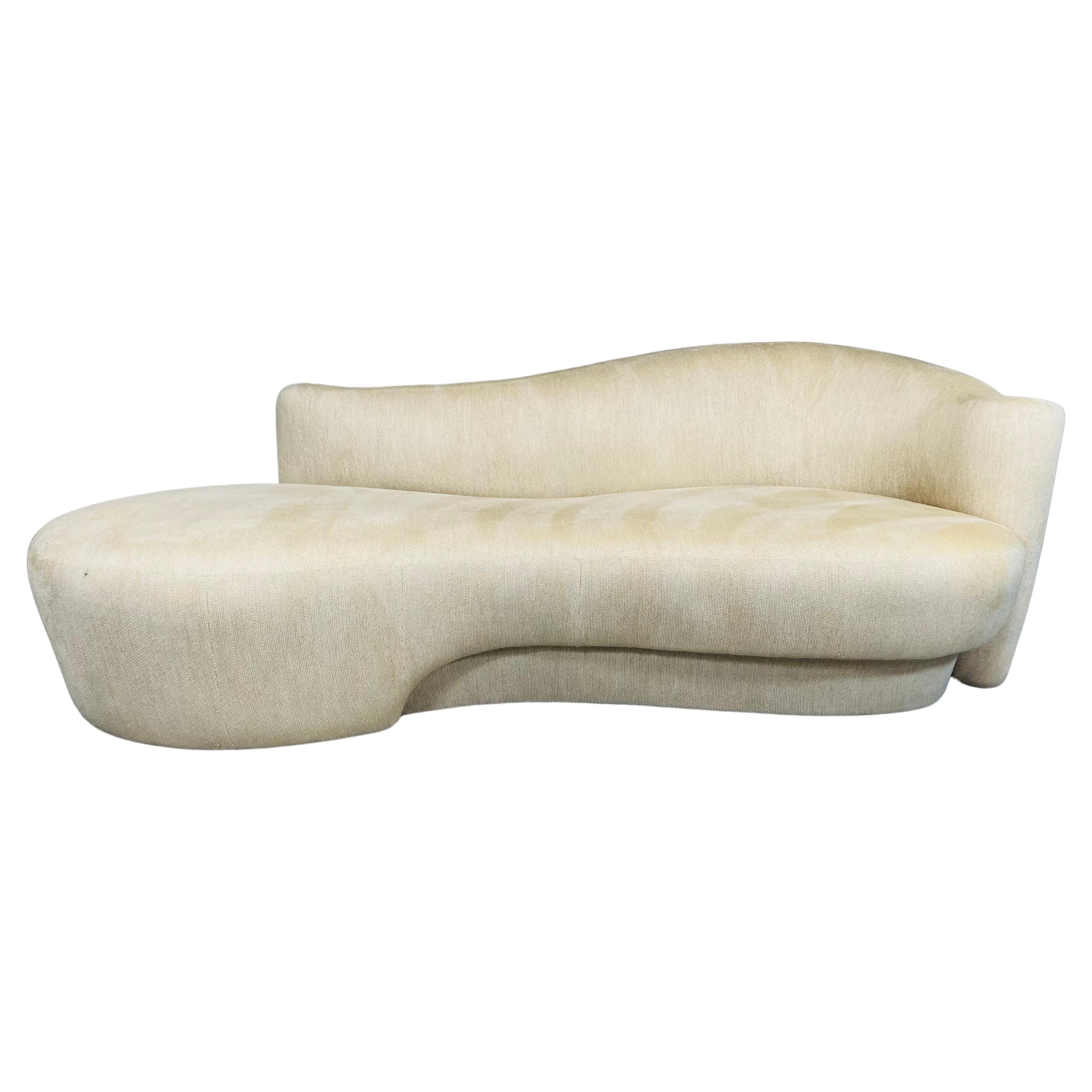 Weiman Post Modern Cloud Sofa Chaise Lounge c. 1990 (Fabric Stain) 